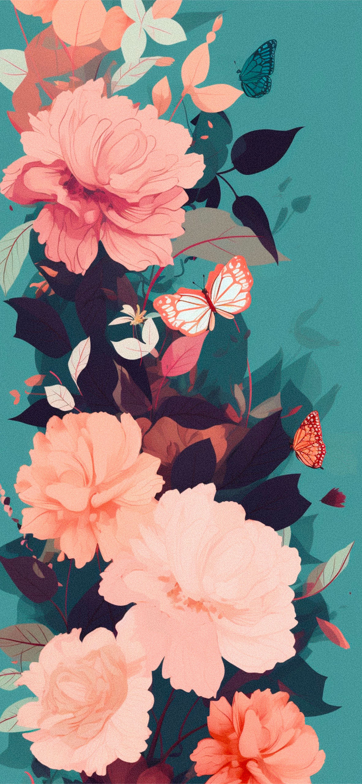 Preppy Flowers and Butterflies