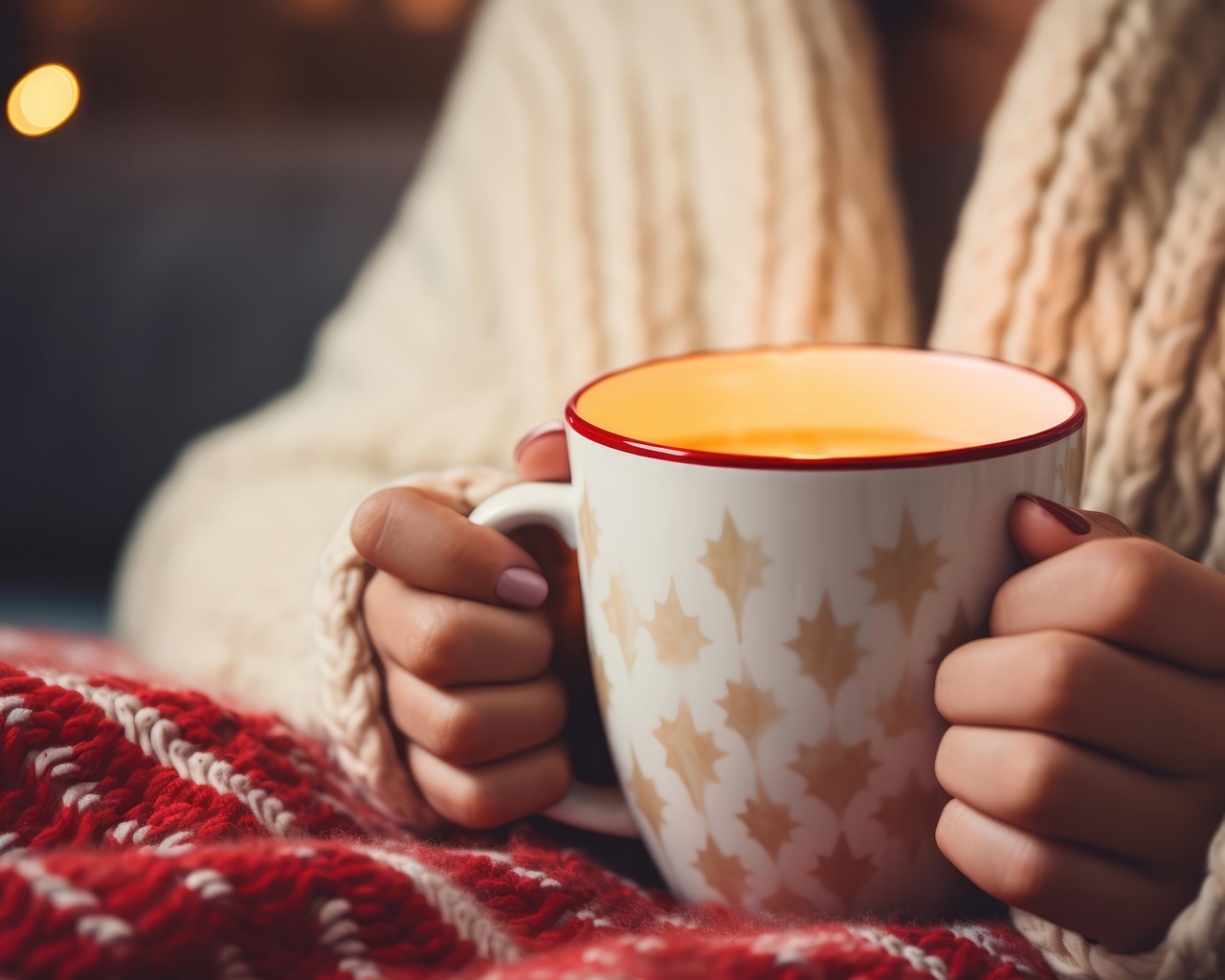 Download Girl Winter Tea Royalty Free