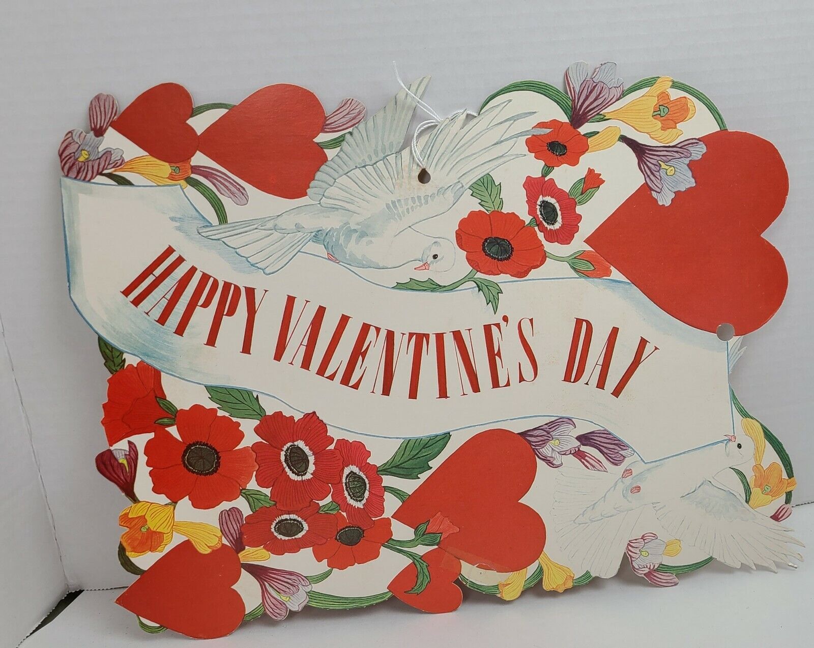Vintage Valentine Die Cut Cardboard