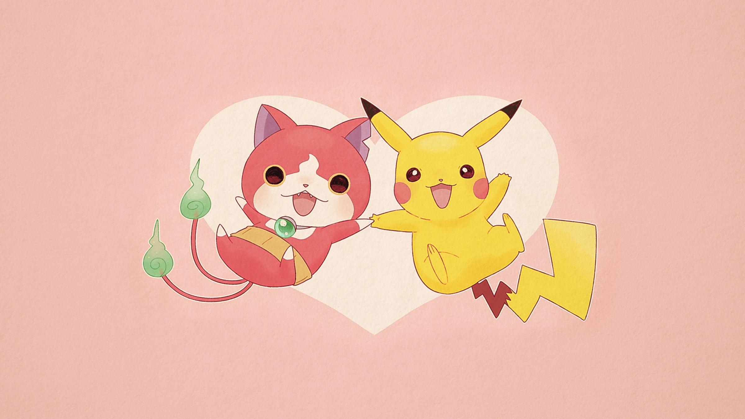 Cute Pikachu & Jibanyan Yo Kai Watch