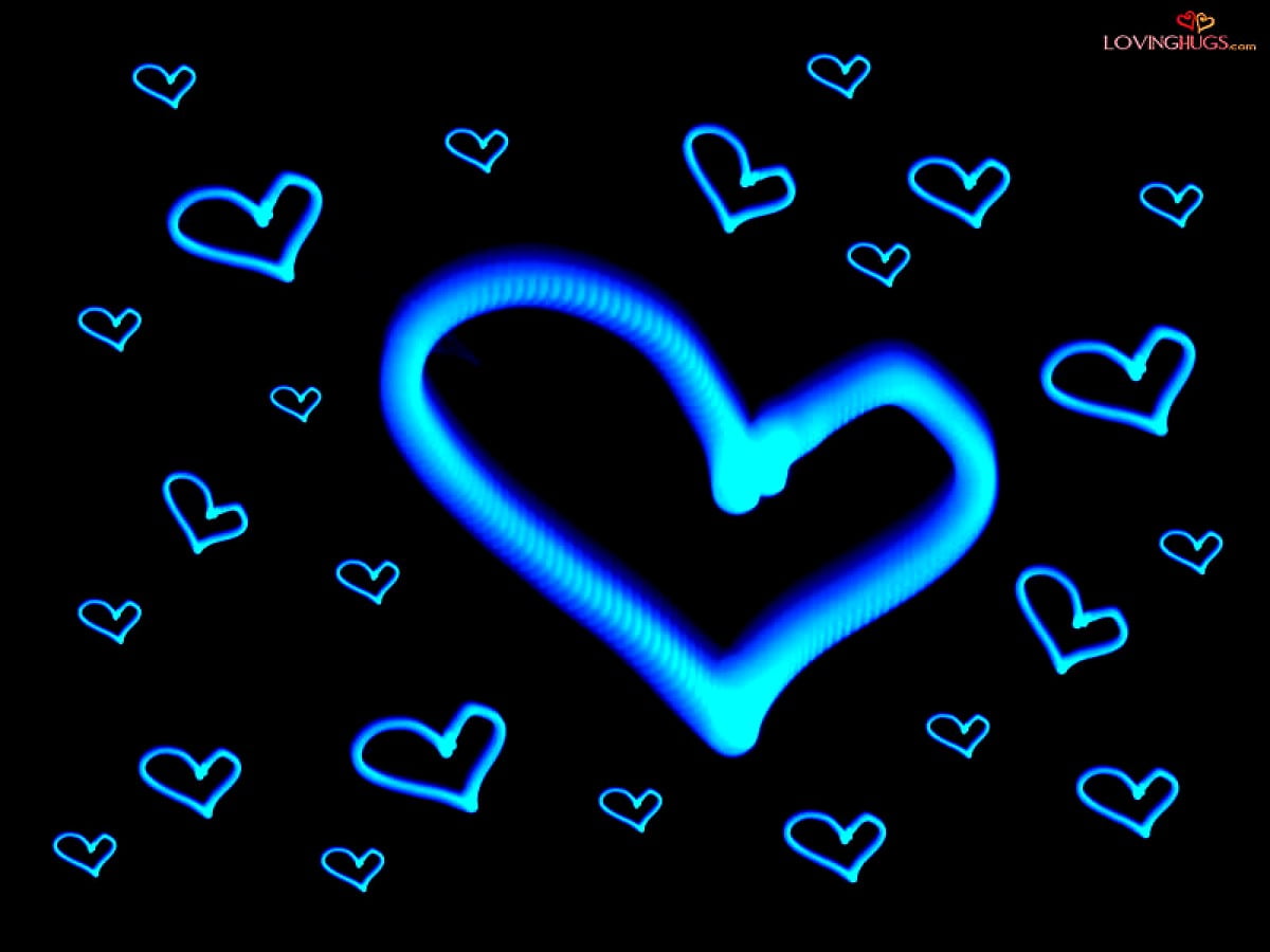 St. Valentine, Heart, Blue wallpaper