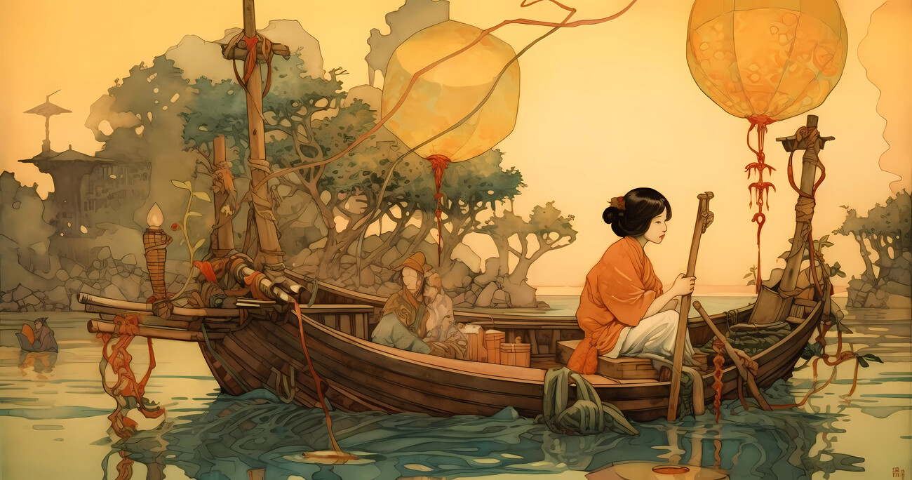 Wall Art Print. CHINESE ART: Serenity