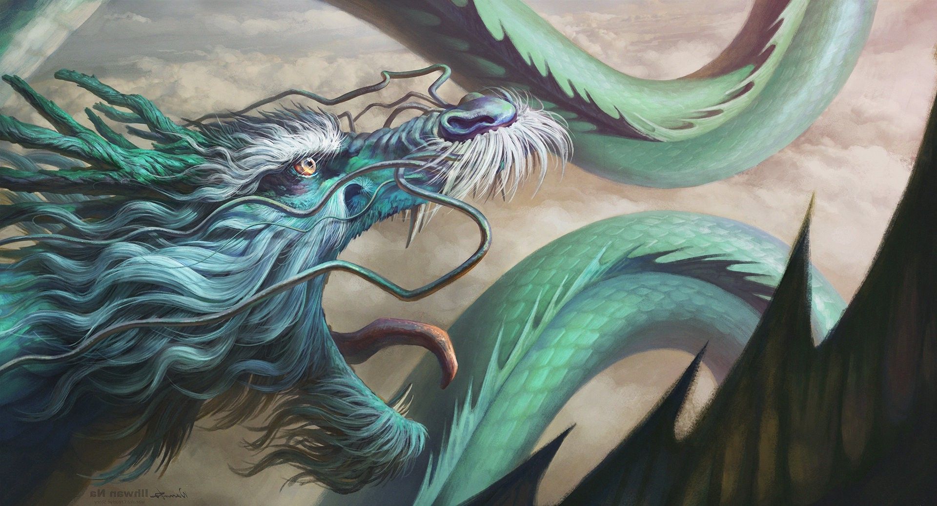 artwork, Fantasy Art, Dragon, Chinese