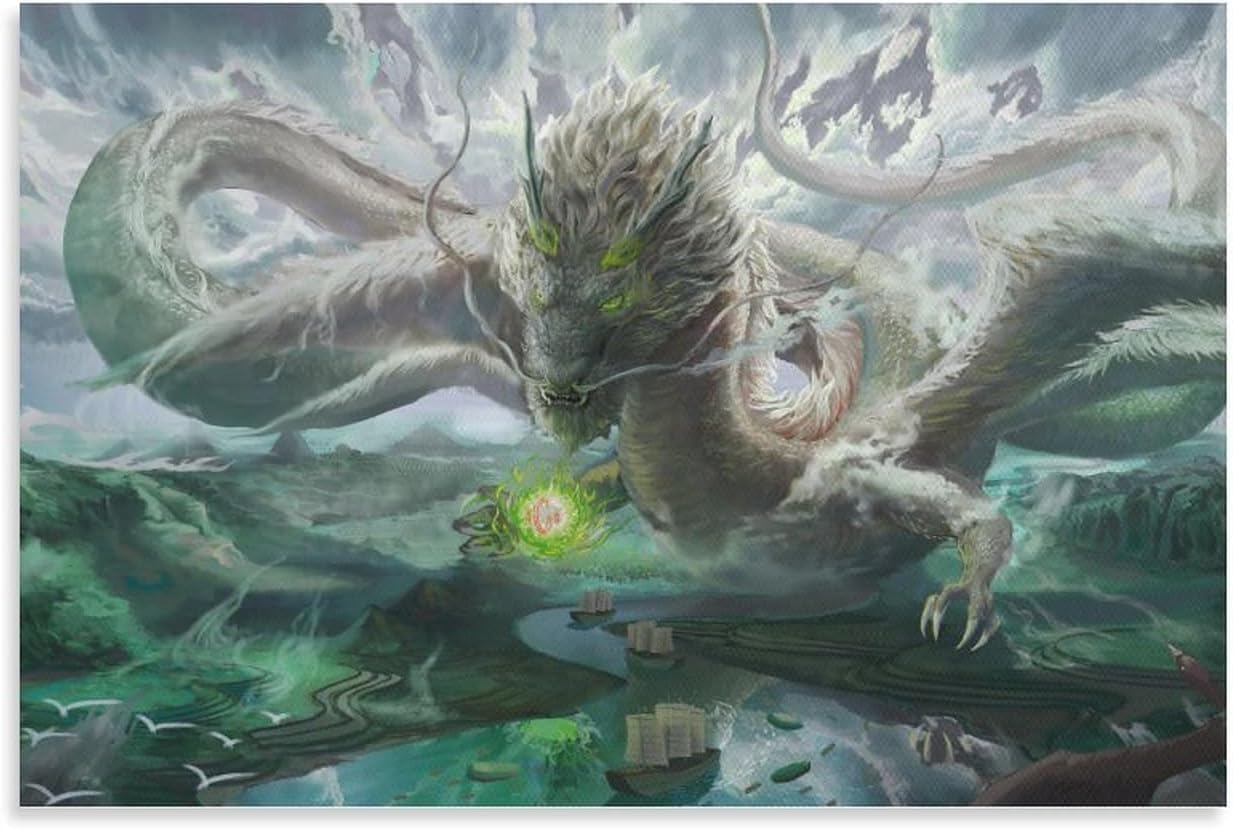 Dragon Poster Chinese Dragon Myth Art