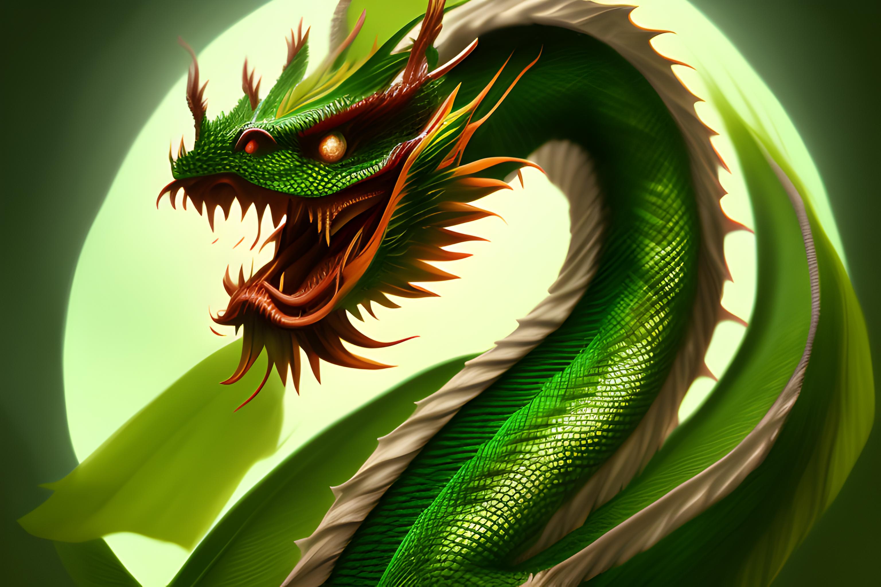 green chinese dragon