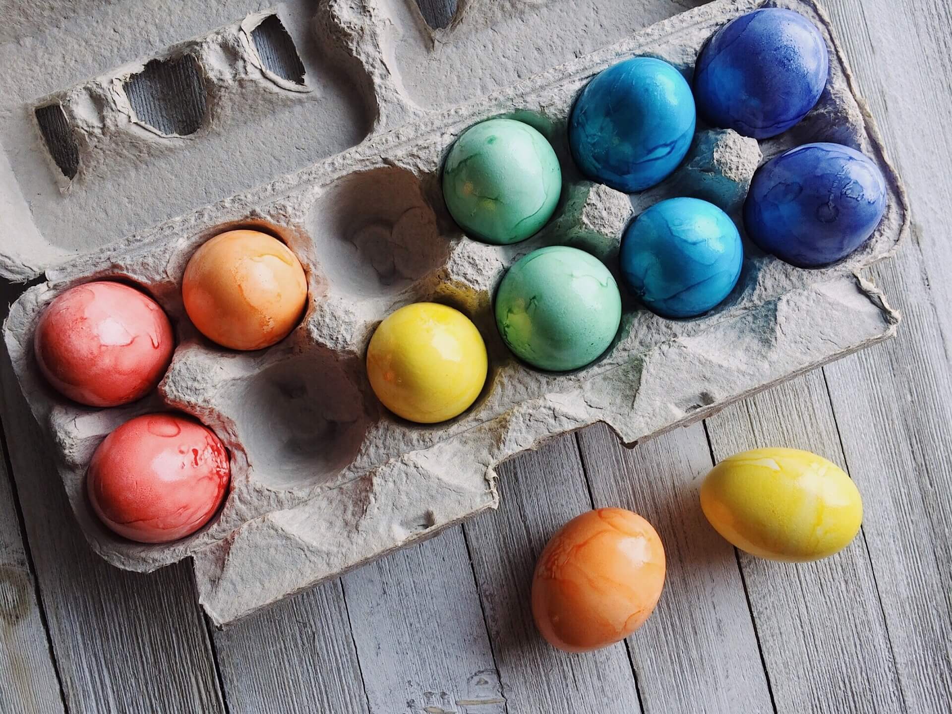 Colored Eggs after Easter