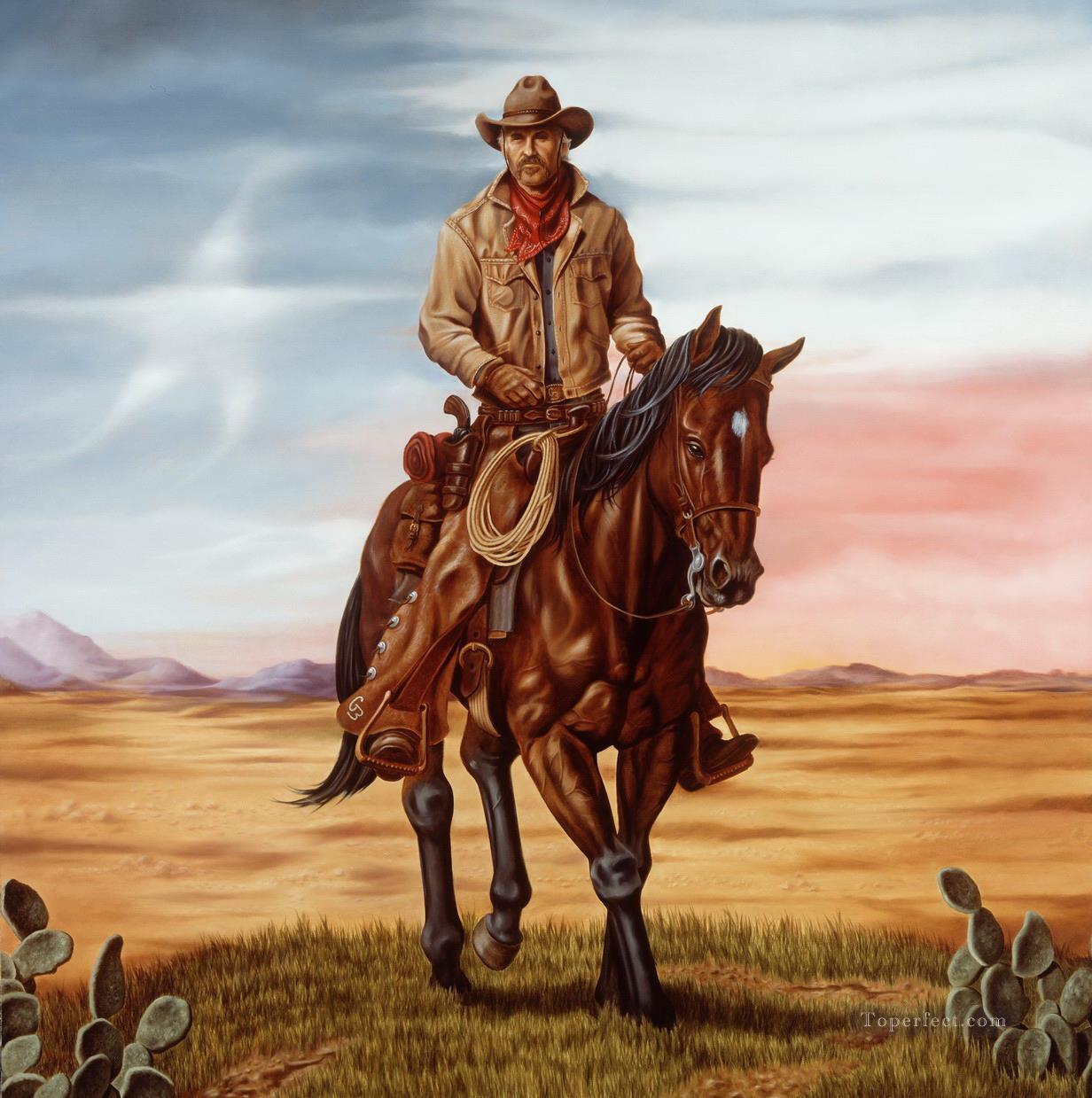 west america cowboy west America Painting in Oil