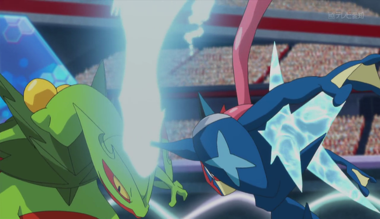 Mega Sceptile vs Ash Greninja. Pokémon