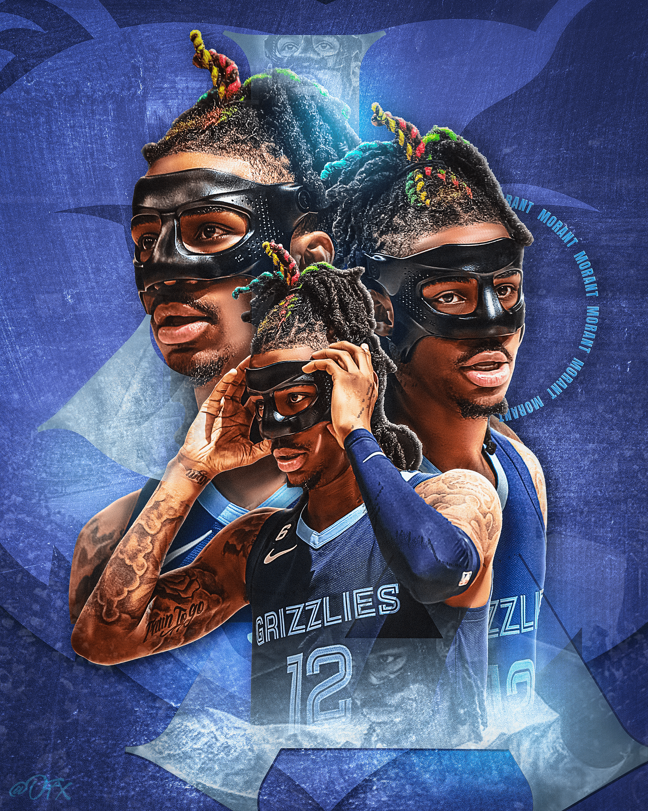 OCJa Morant Facemask Design