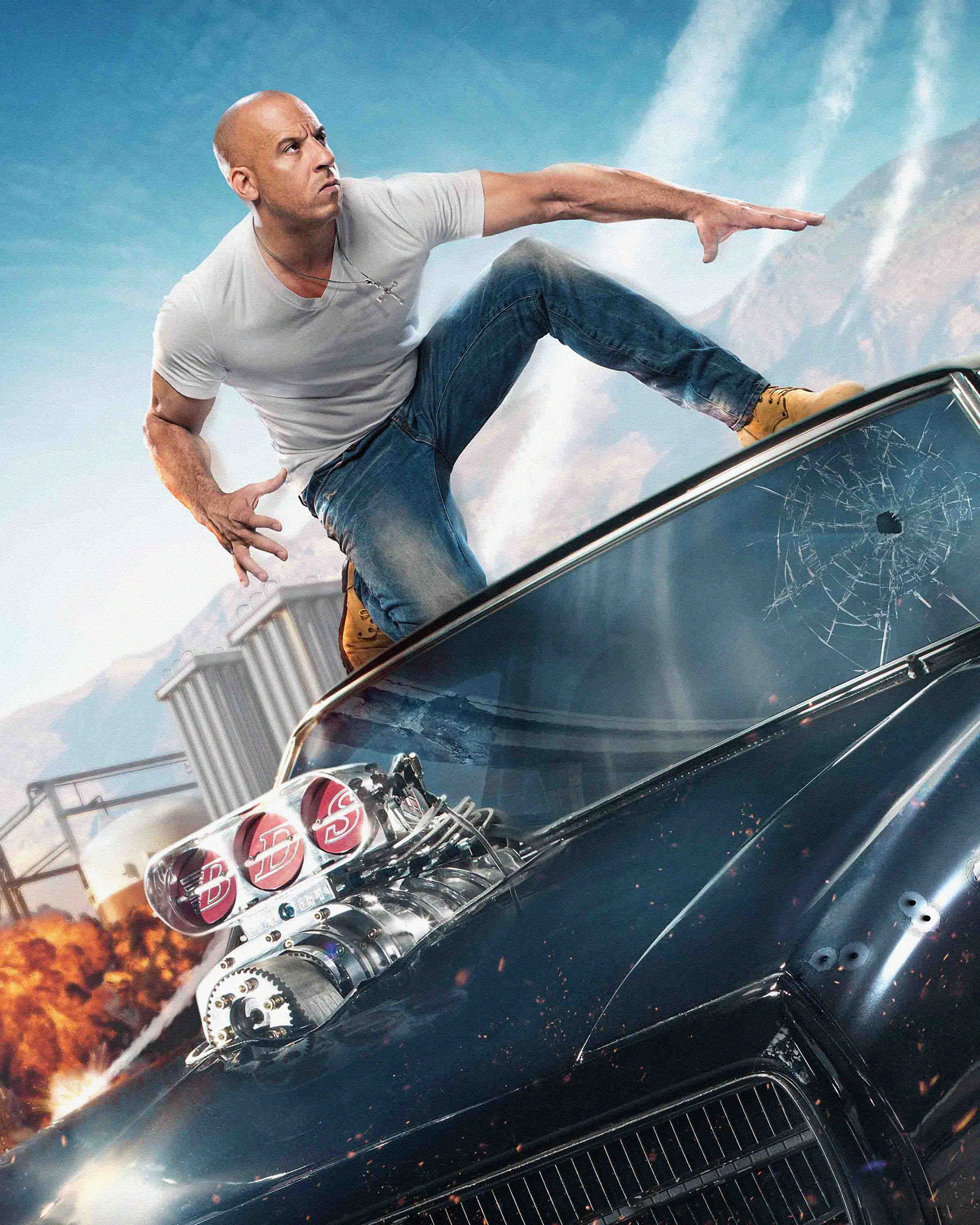Picture Fast & Furious 8 Vin Diesel Man Movies 6000x7500