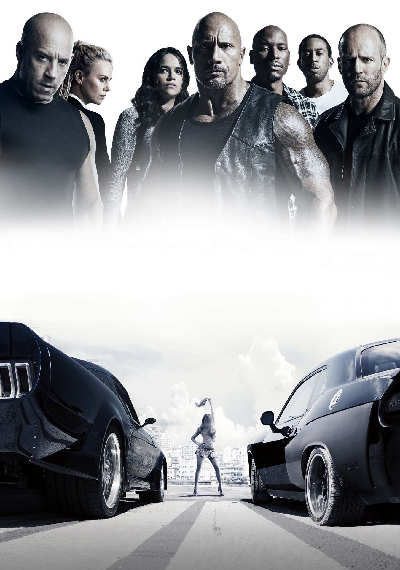 Wallpaper The Fate of the Furious Vin Diesel Jason Statham 1349x1920