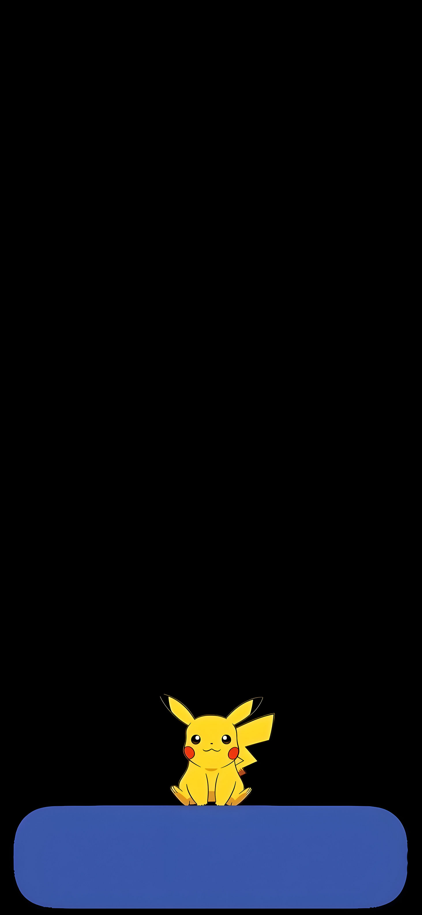 Pokemon Cute Little Pikachu Black Wallpaper