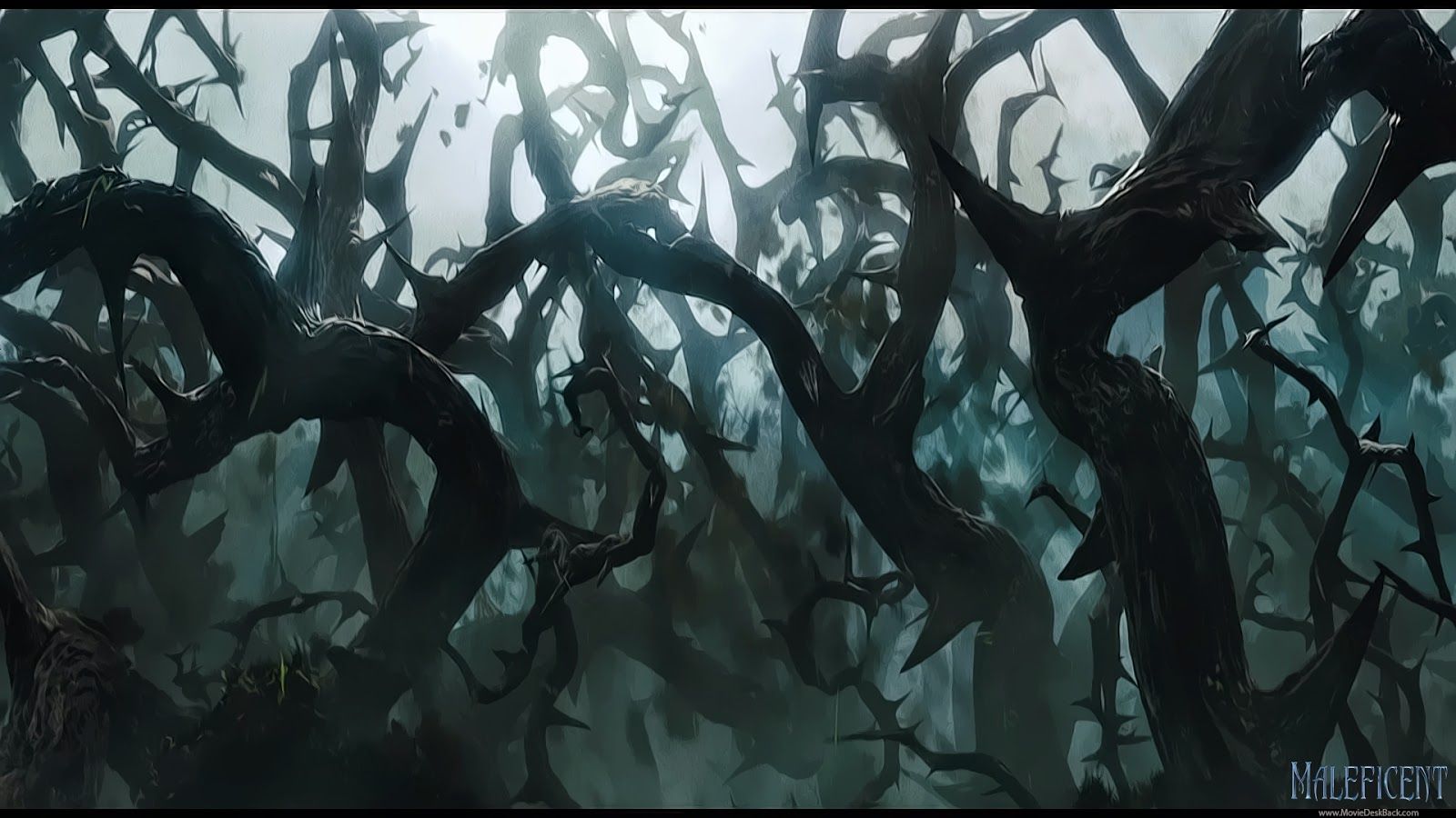 forest of thorns, Maleficent 2014, Beautiful wallpaper