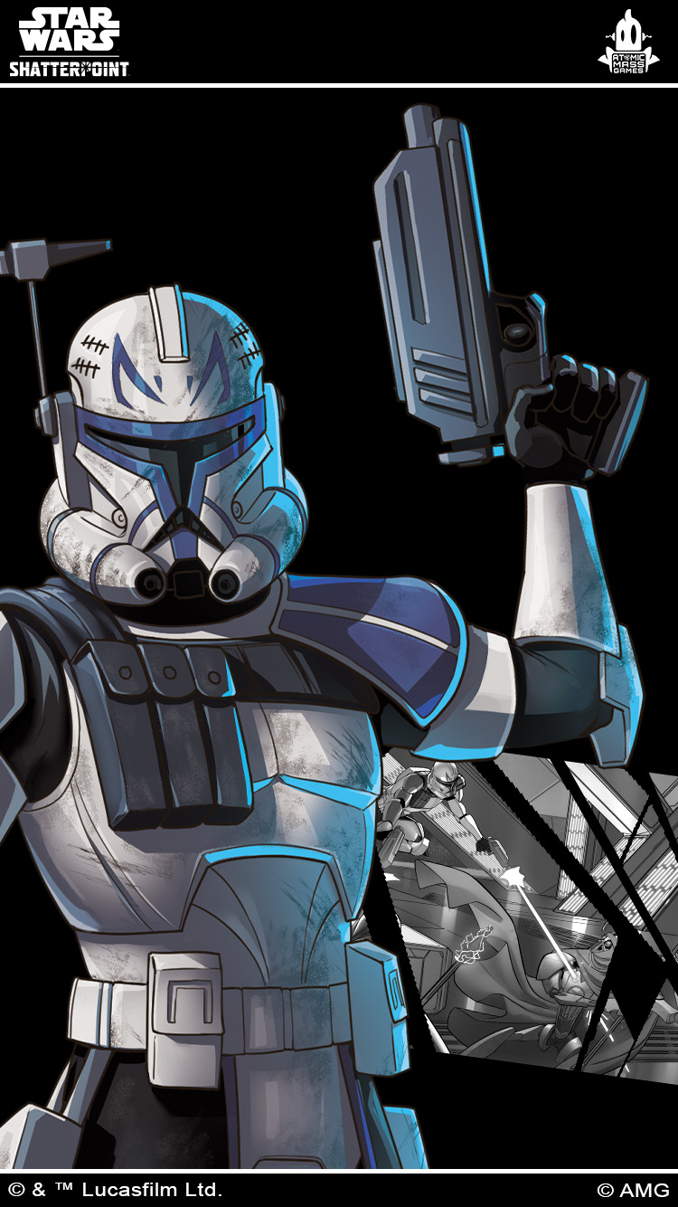 Atomic Mass Games The First Of Our New STAR WARS: Shatterpoint Phone Wallpaper Featuring Art From The Game. Take Anakin And Rex Wherever You Go! Available For Pre Order Now