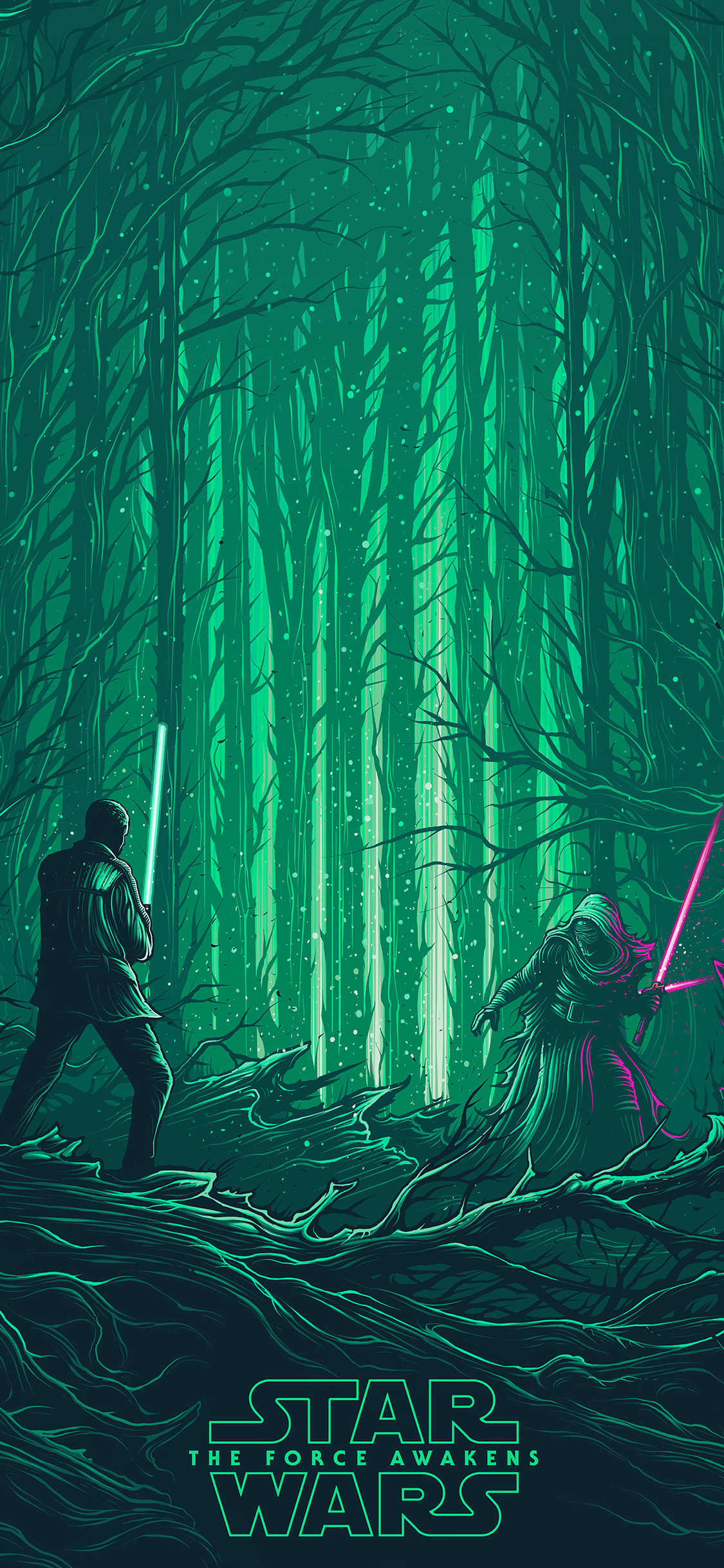 iPhone X wallpaper. starwars illustration green art film