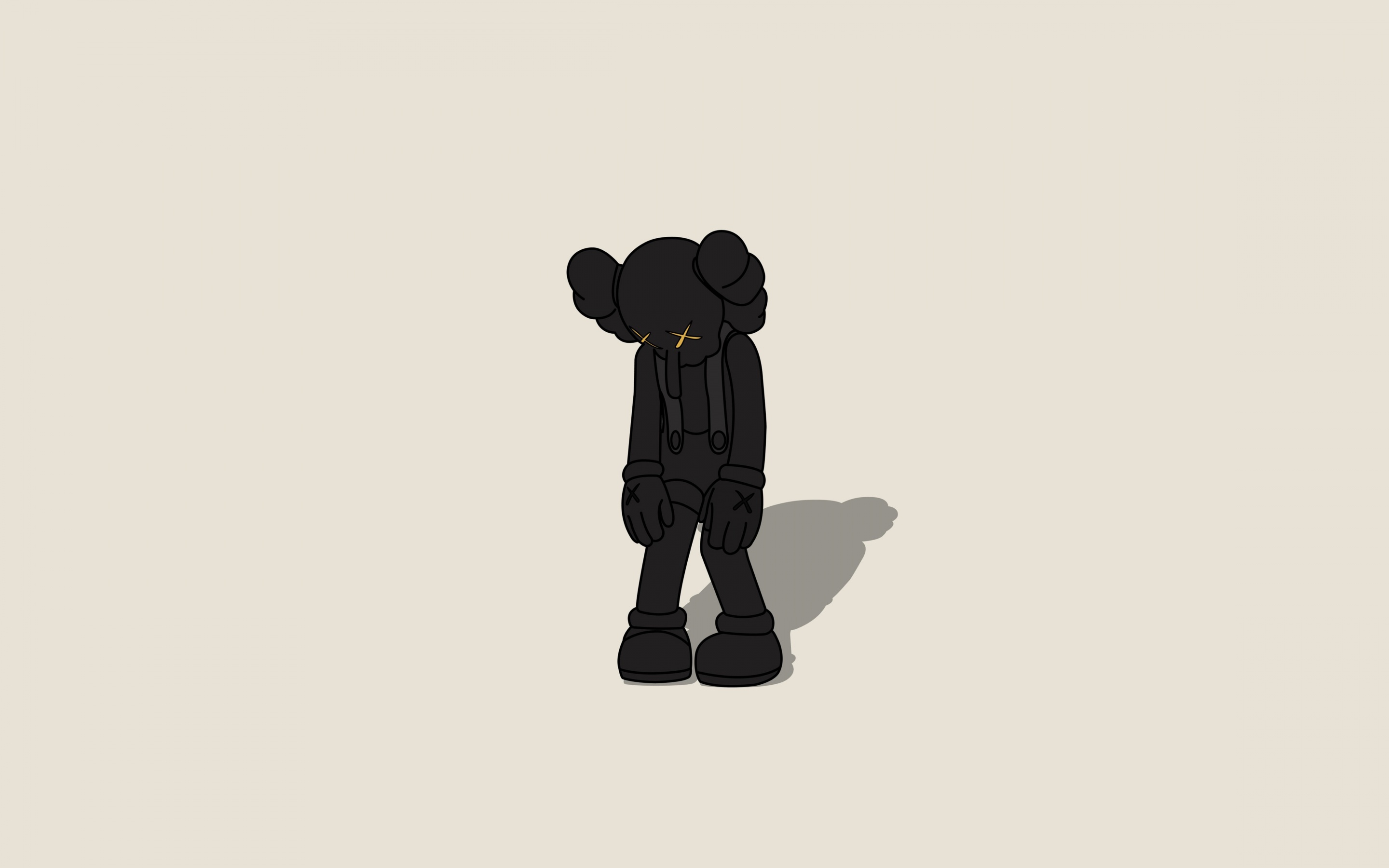 KAWS Small Lie Wallpaper 4K, Kaws alone, Sad, 5K, Simple