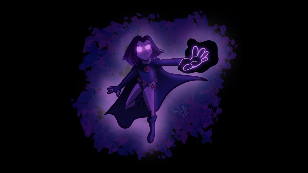 Drawing Raven from Teen Titans:TIMELAPSE
