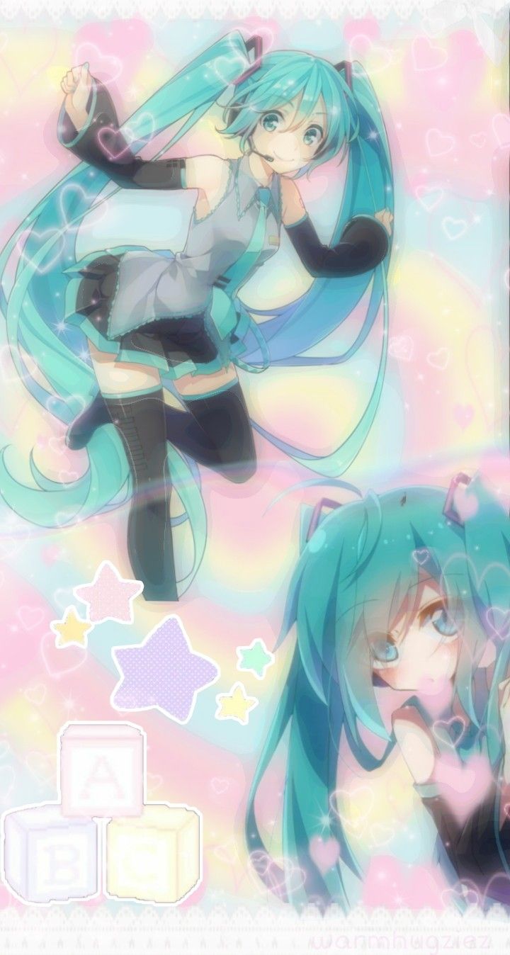 Kawaiicore miku wallpaper!. Miku, Cute wallpaper, Y2k aesthetic wallpaper dark