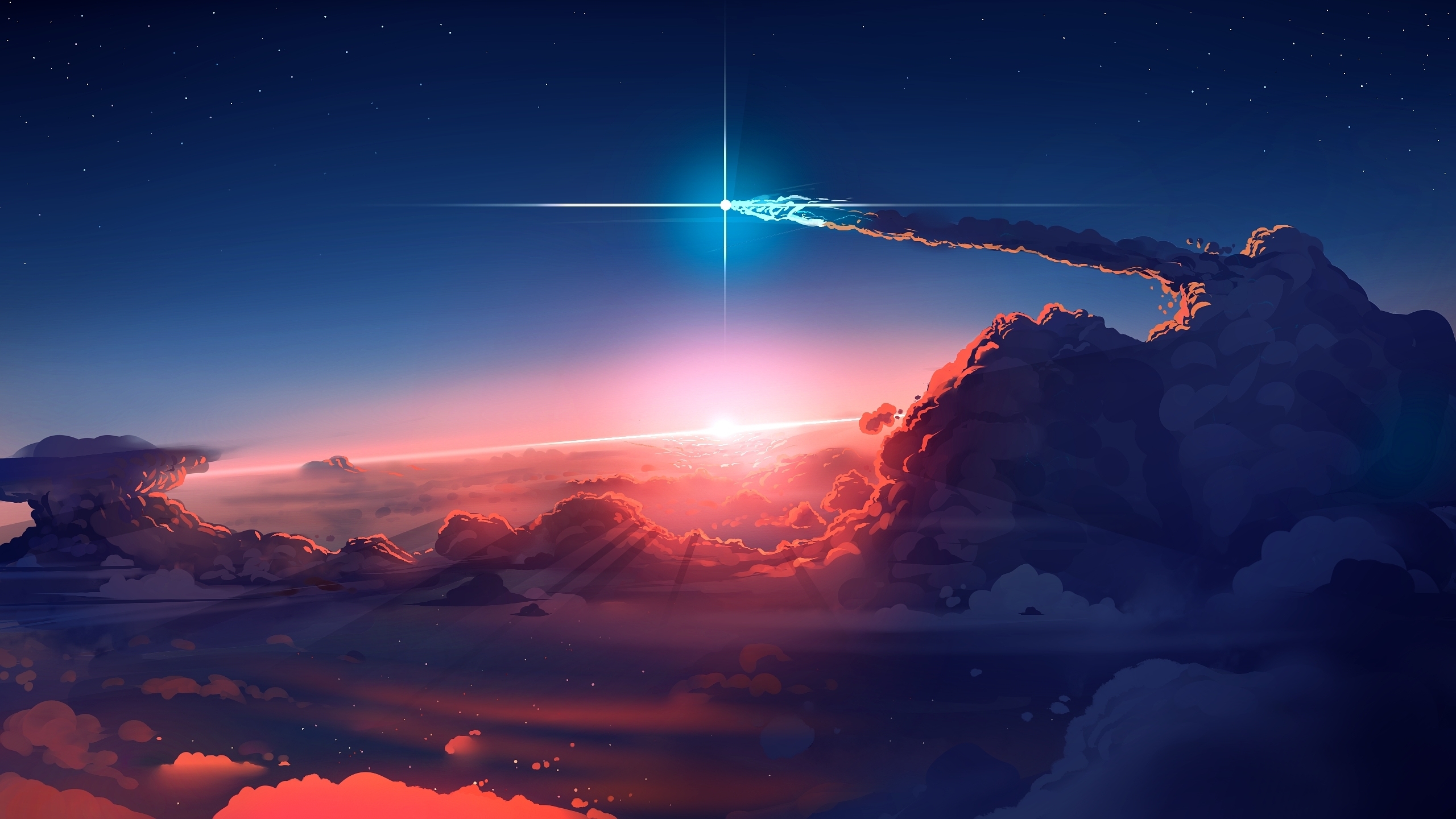 Download wallpaper 2560x1440 clouds