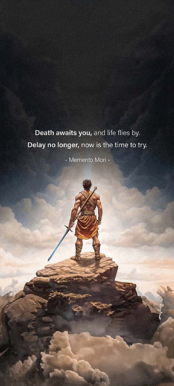 Warrior Quote iPhone Wallpaper 4K