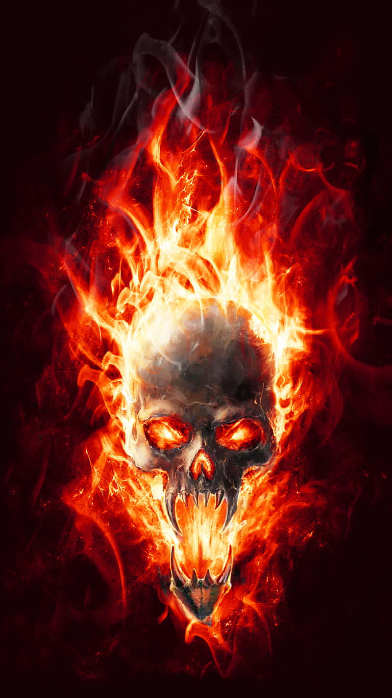 Download Red Flame Skull