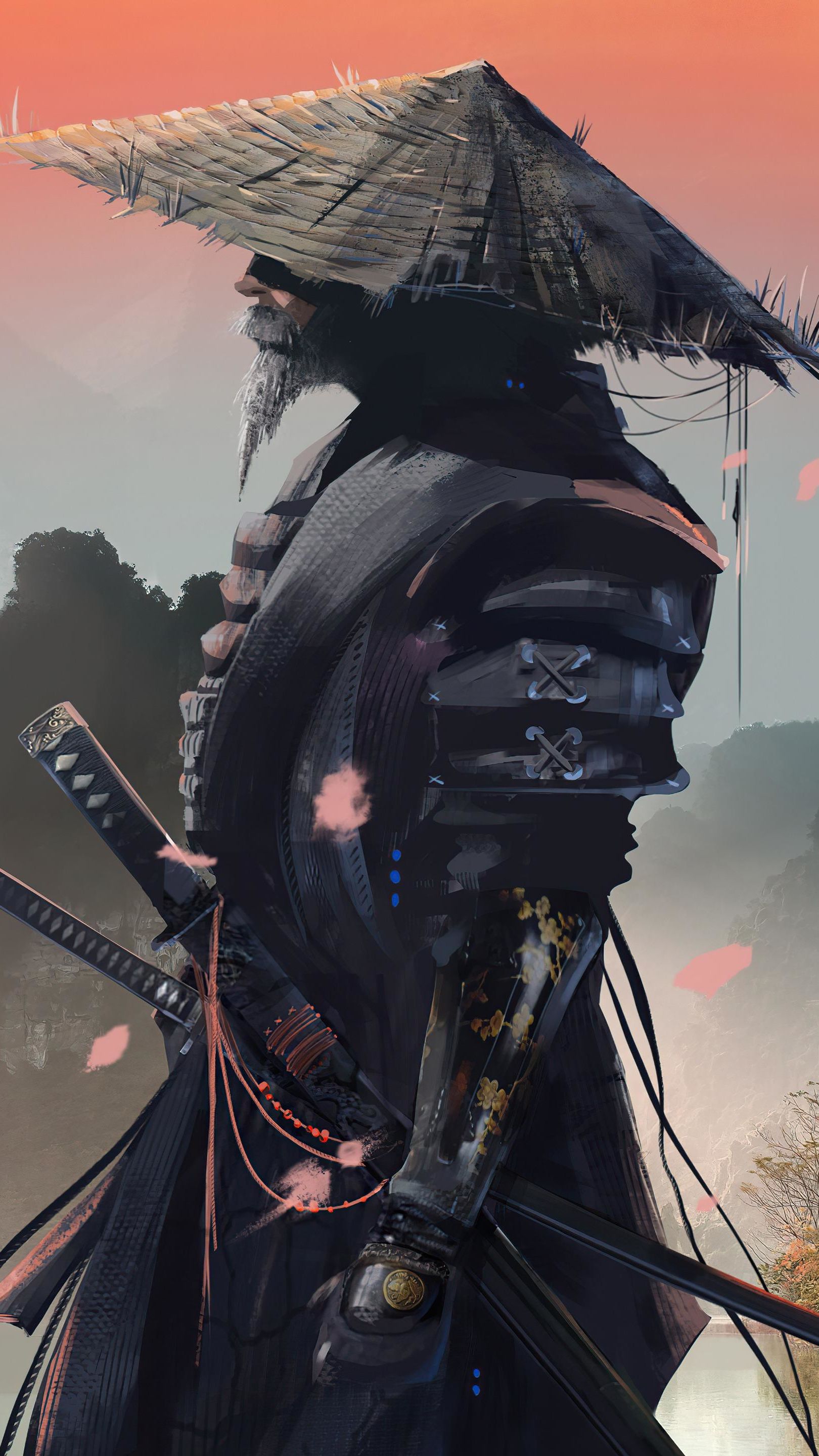 Samurai Guardian at Dusk