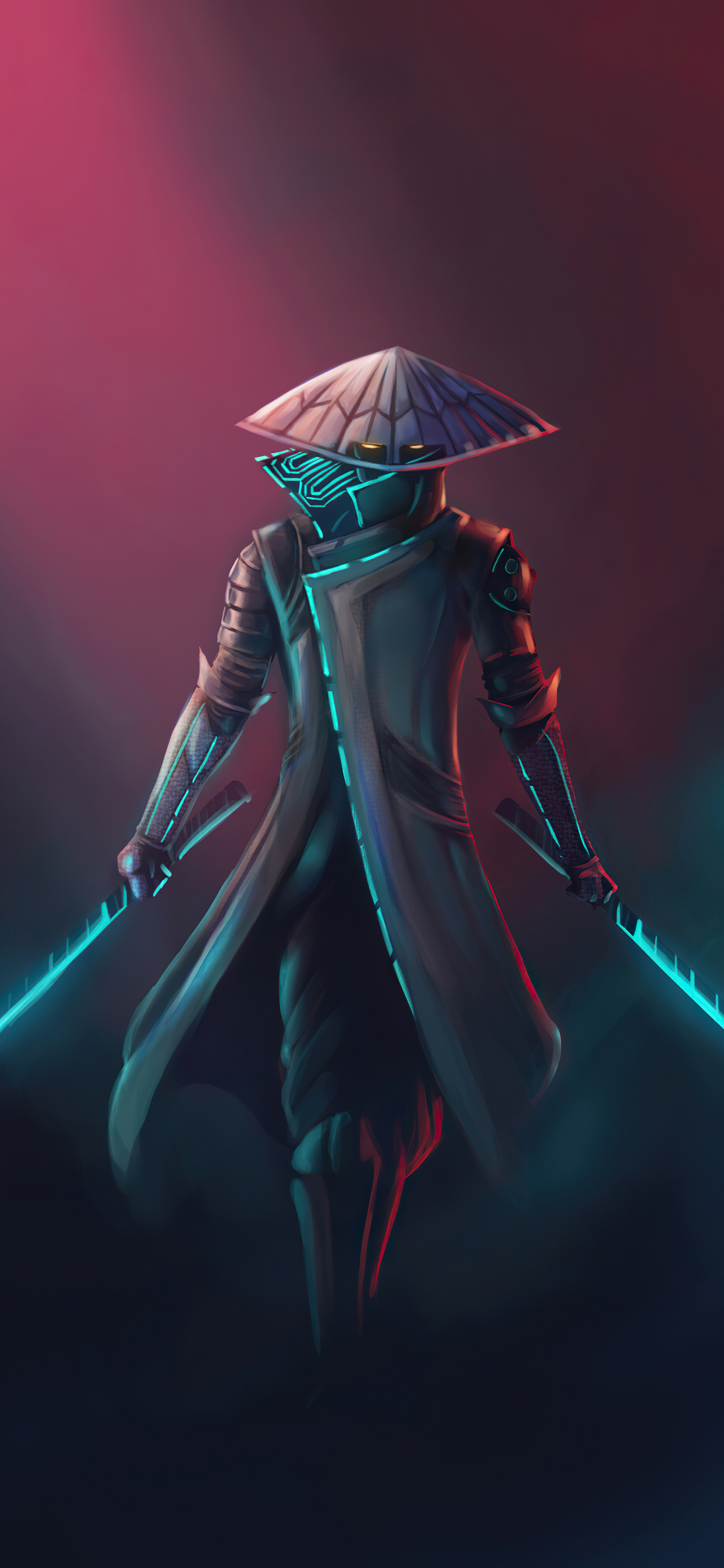 Cyber Ronin Artwork iPhone XS, iPhone 10, iPhone X , HD 4k Wallpaper Image, Background, Photos and Picture