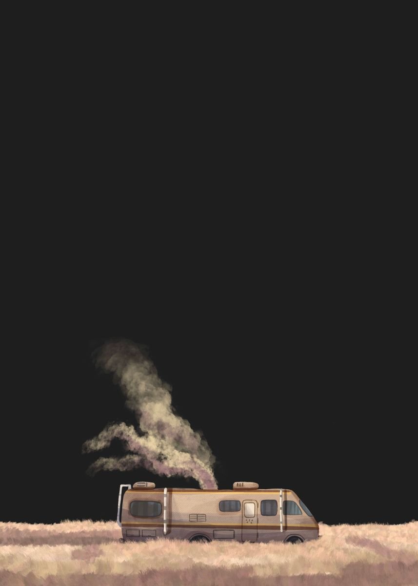 The Breaking Bad RV Black' Poster, picture, metal print, paint