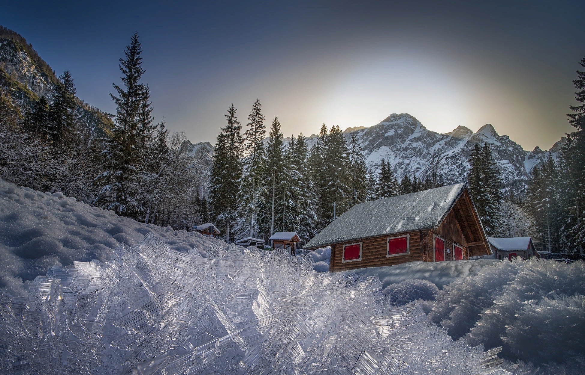 Mobile wallpaper: Winter, Nature, Snow, Mountain, House, Photography, Cabin, Fir Tree, 1002803 download the picture for free