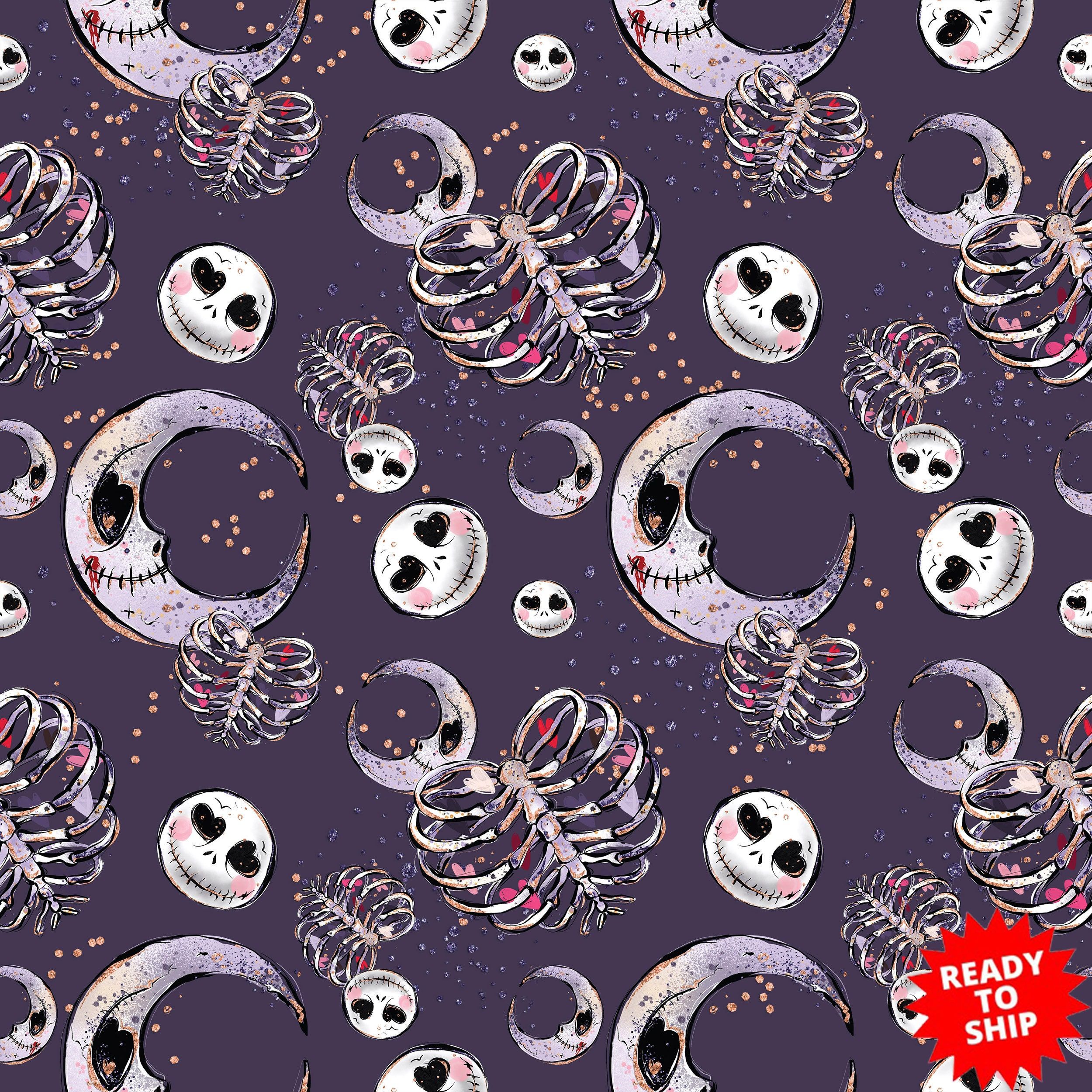 Horror Family Moon Fabric Creepy Valentine Cotton Fabric. Scary wallpaper, Goth wallpaper, Witchy wallpaper
