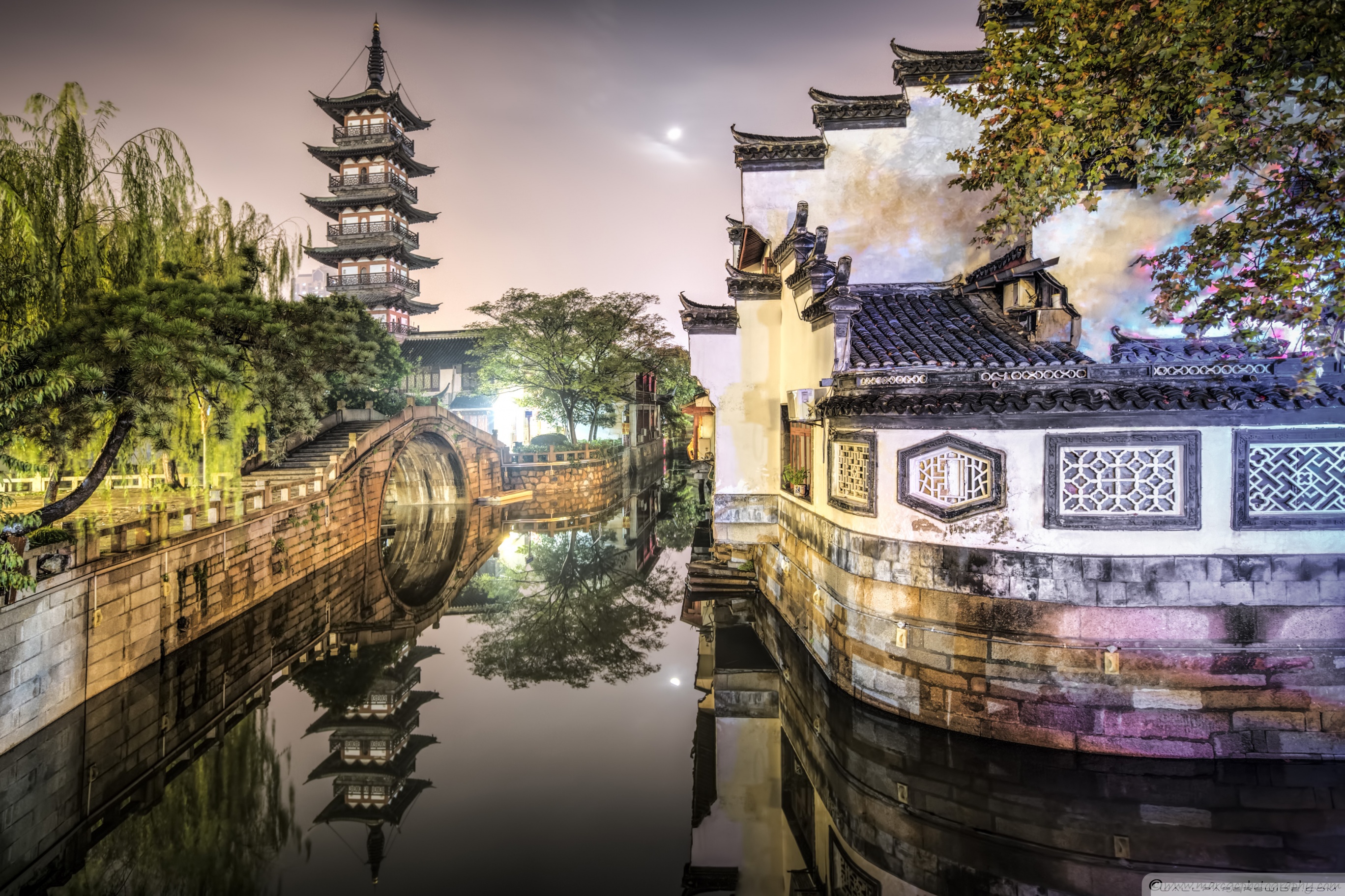 Nanxiang Ancient Town (Shanghai, China) Ultra HD Desktop Background Wallpaper for 4K UHD TV, Tablet