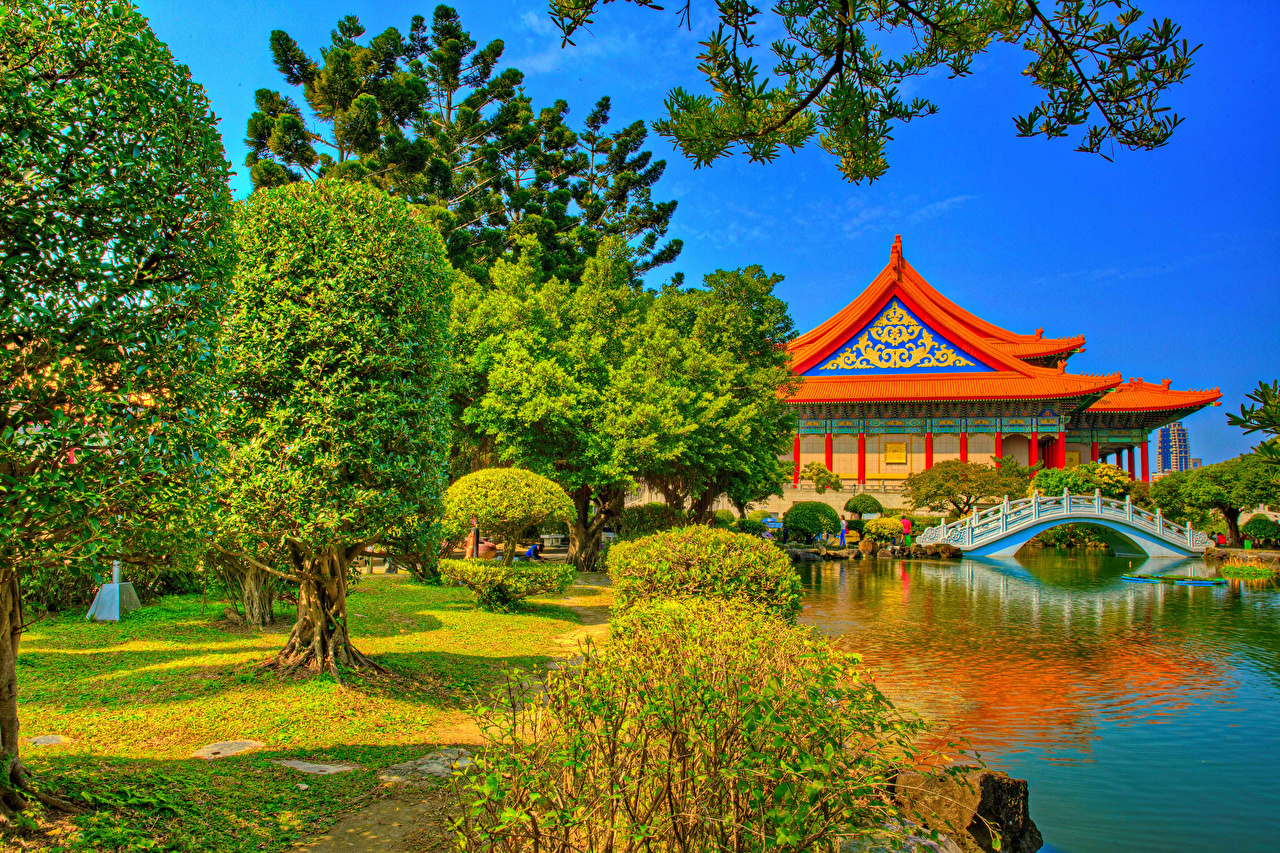 Desktop Wallpaper Taiwan China Chiang Kai Shek Memorial Taipei HDR