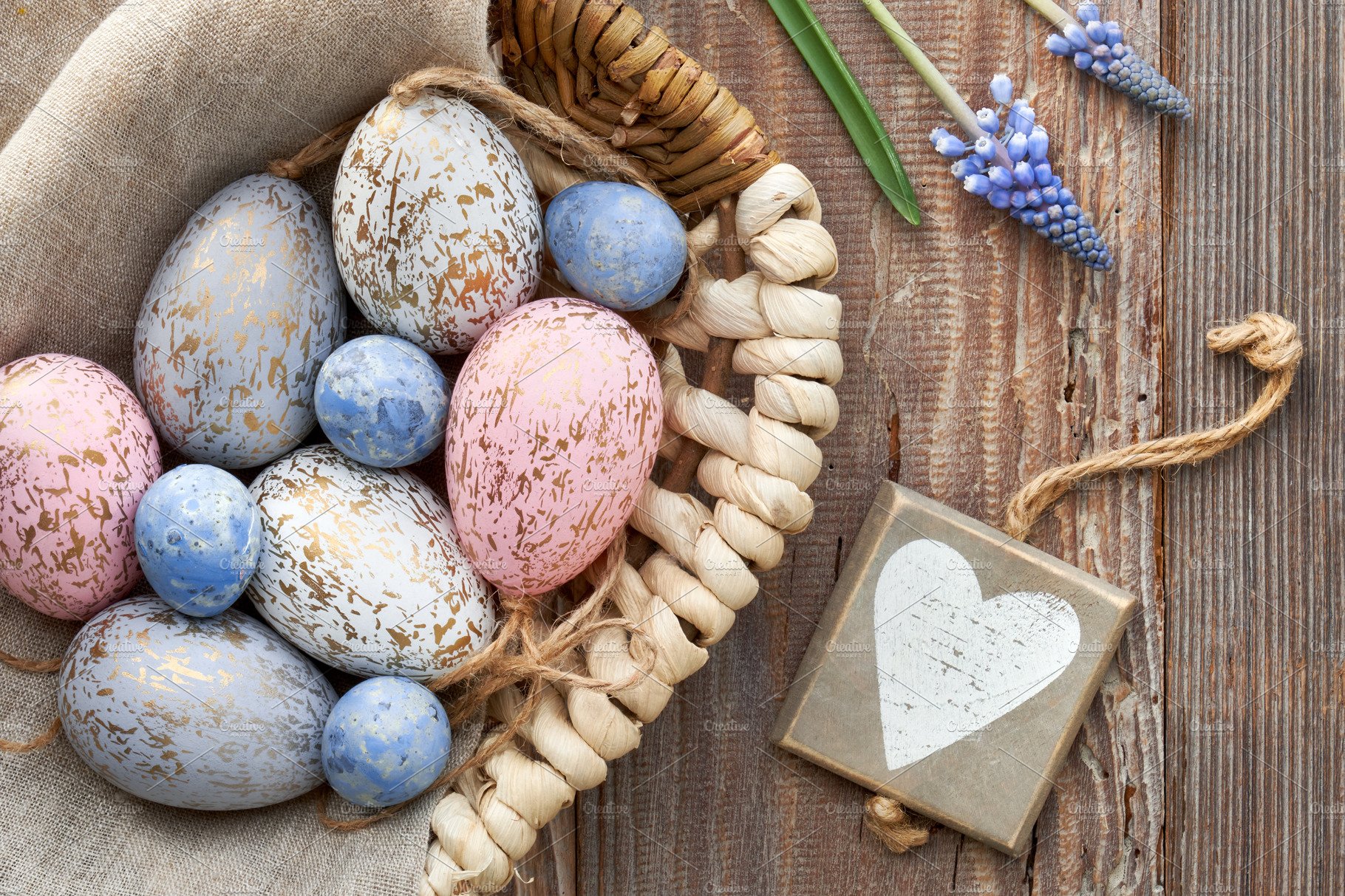 Rustic easter background with eggs featuring easter, easter background, and. Holiday Creative Market