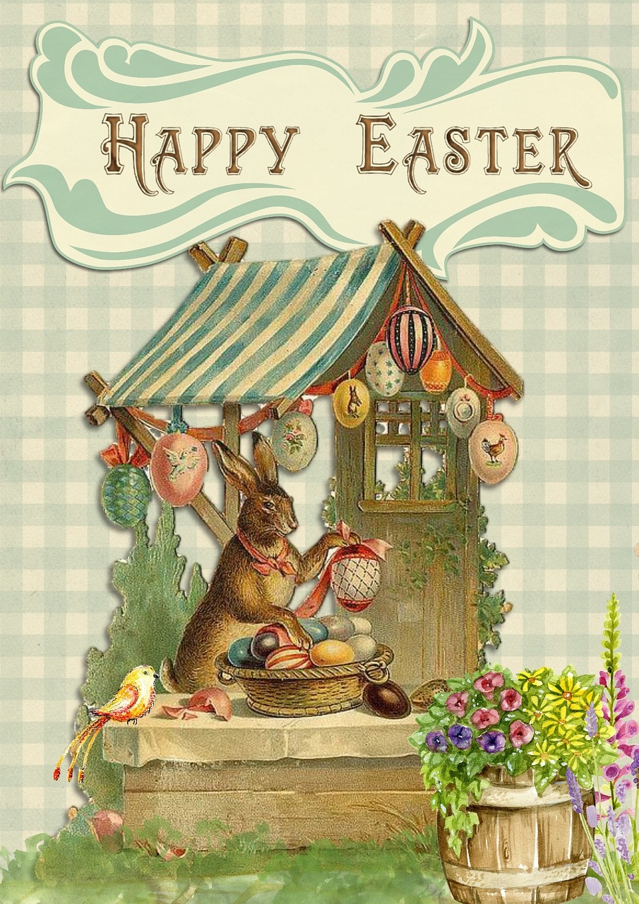 Download Easter Greeting Card Vintage Royalty Free Stock Illustration Image