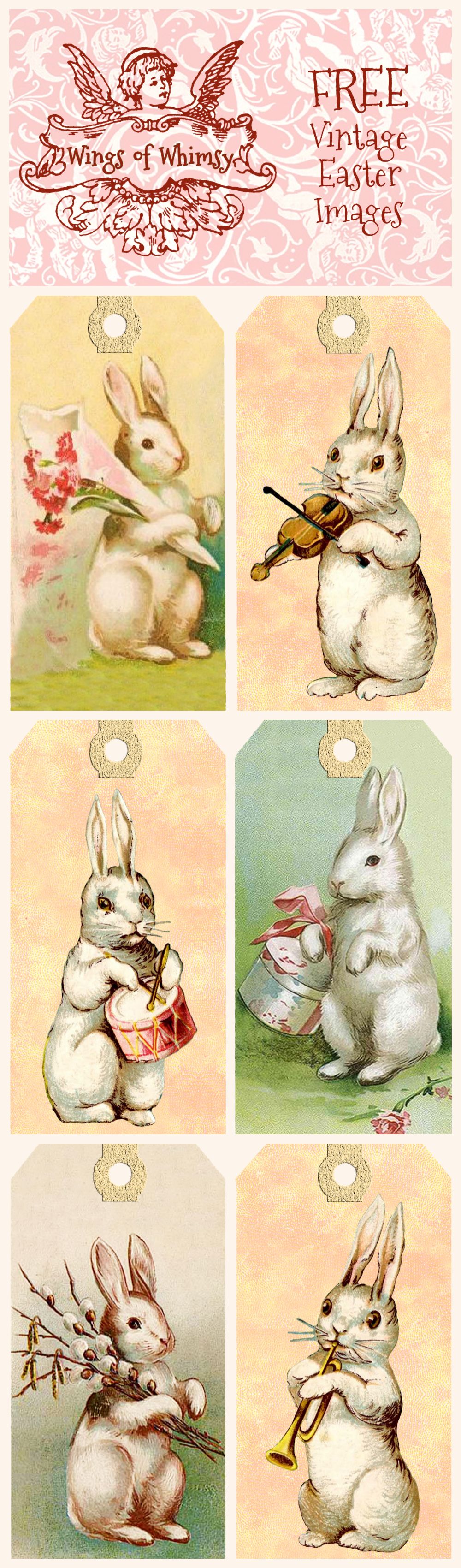 Vintage Easter Bunny Tags