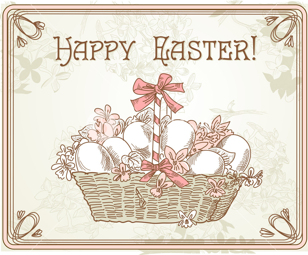 Vintage Easter Card Royalty Free Stock Image