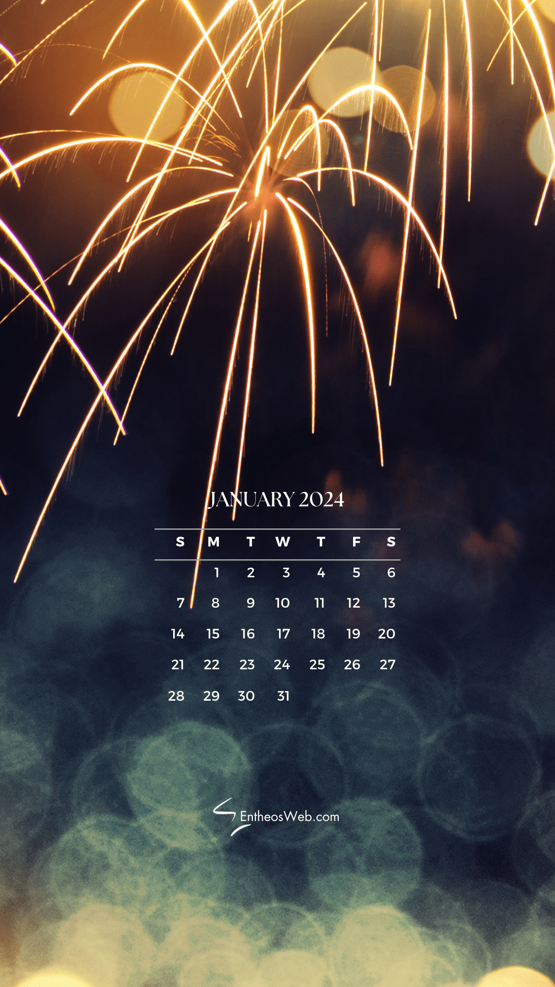 January 2024 Phone Wallpaper Calendars