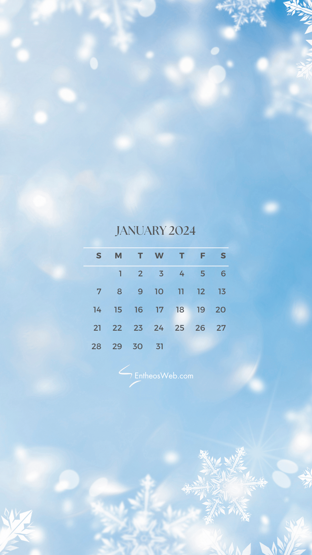 January 2024 Phone Wallpaper Calendars