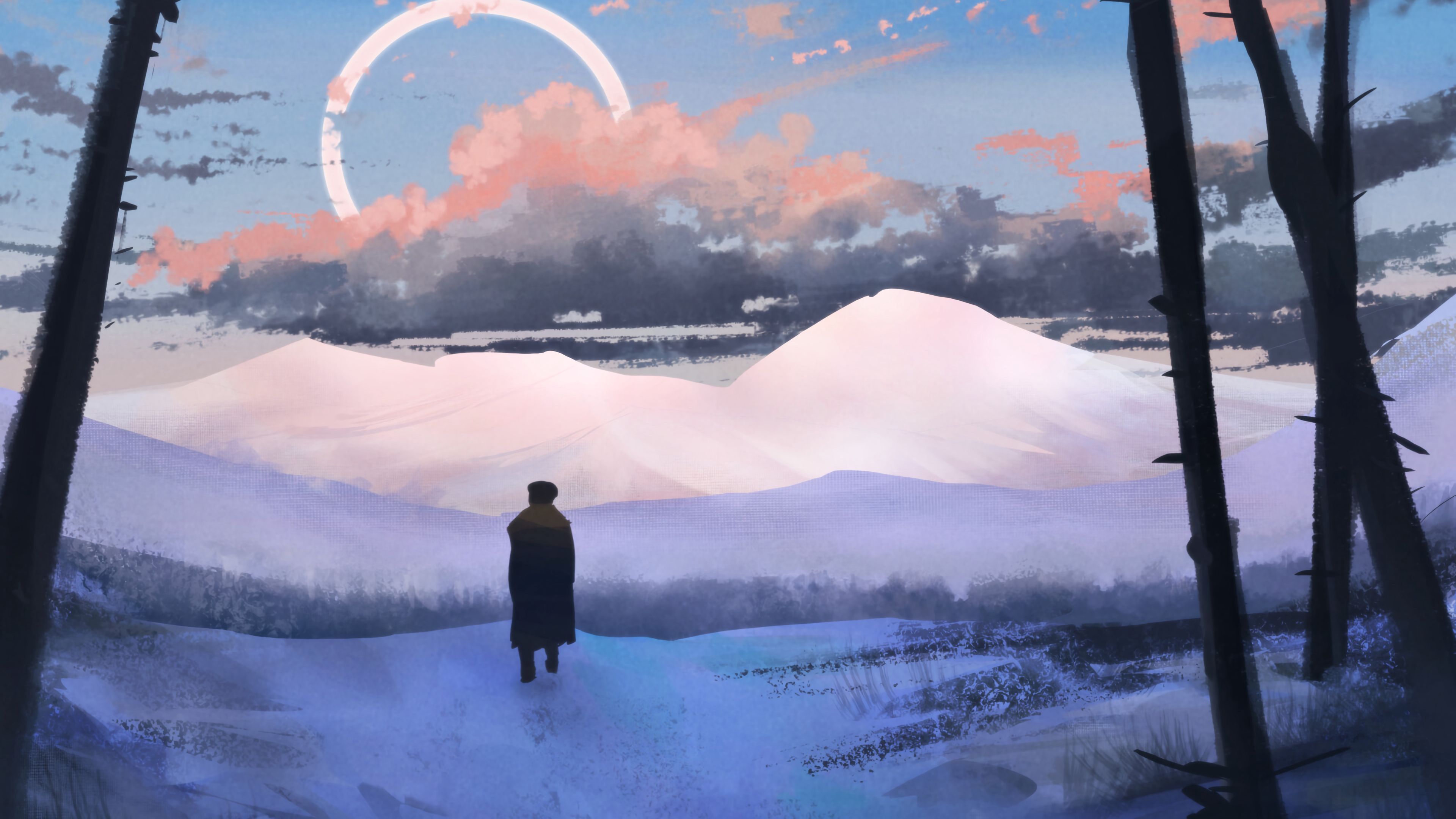 Download wallpaper 3840x2160 silhouette