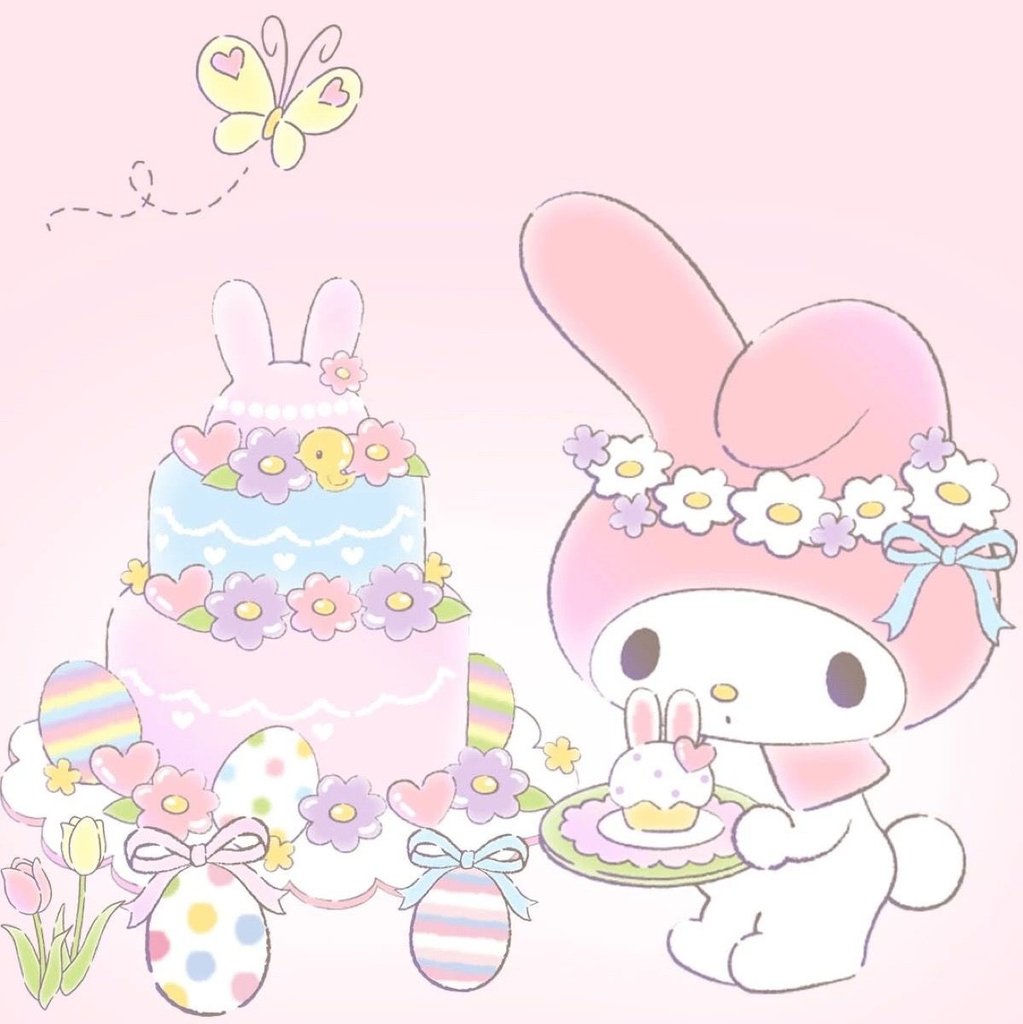 Blippo Melody baked a giant bunny cake to celebrate Easter!