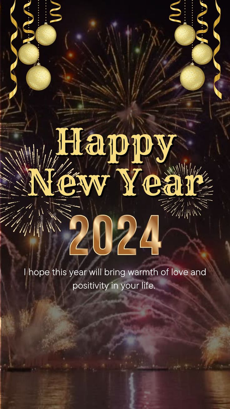 Ring in 2024 with Stunning HD Wallpaper!. New year wishes, Happy new year, Newyear