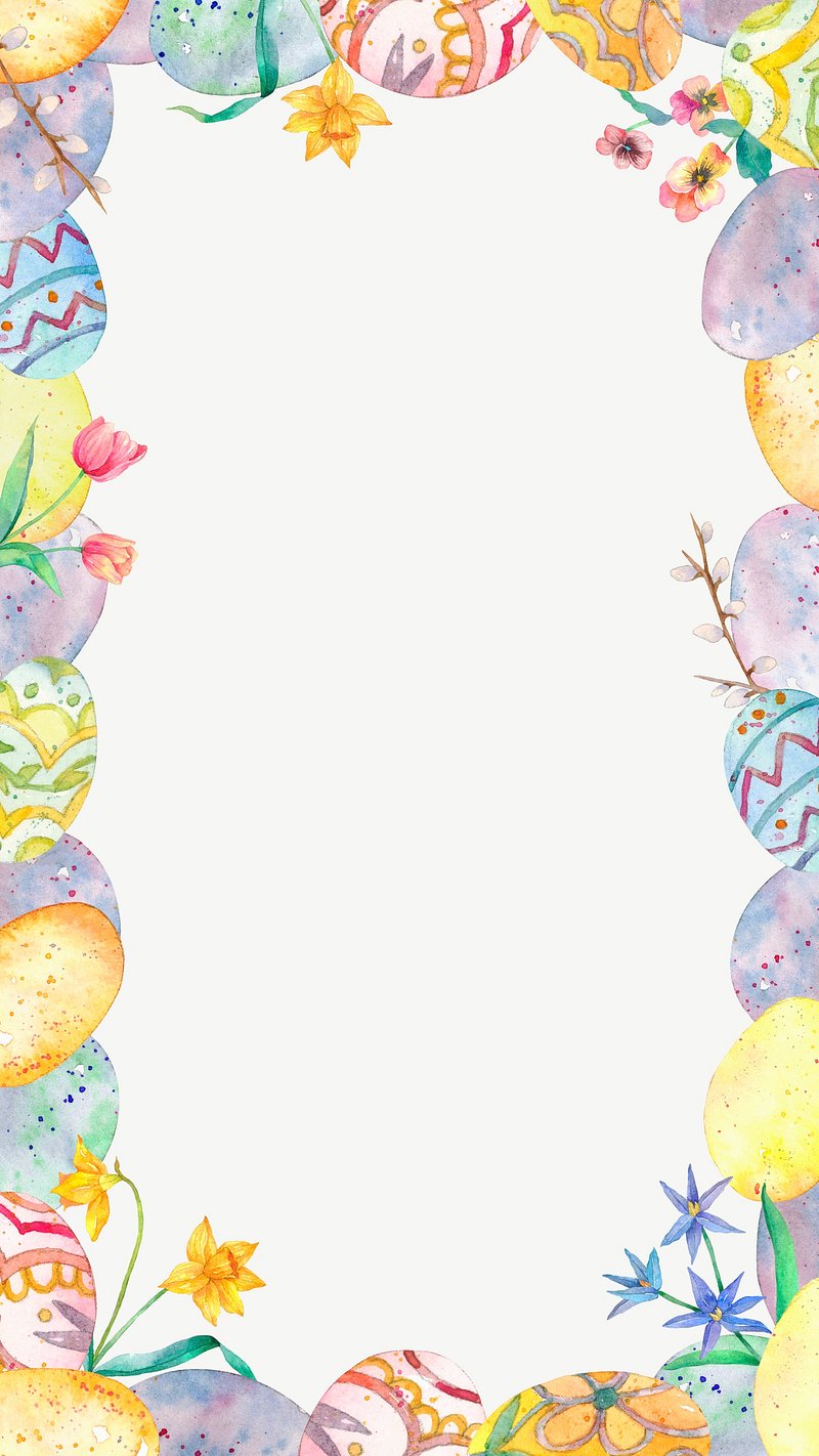 Png colorful Easter eggs frame