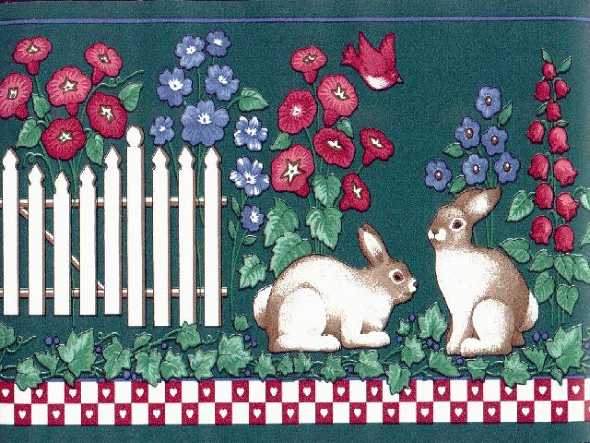 Rabbits Wallpaper Border PIE4212B
