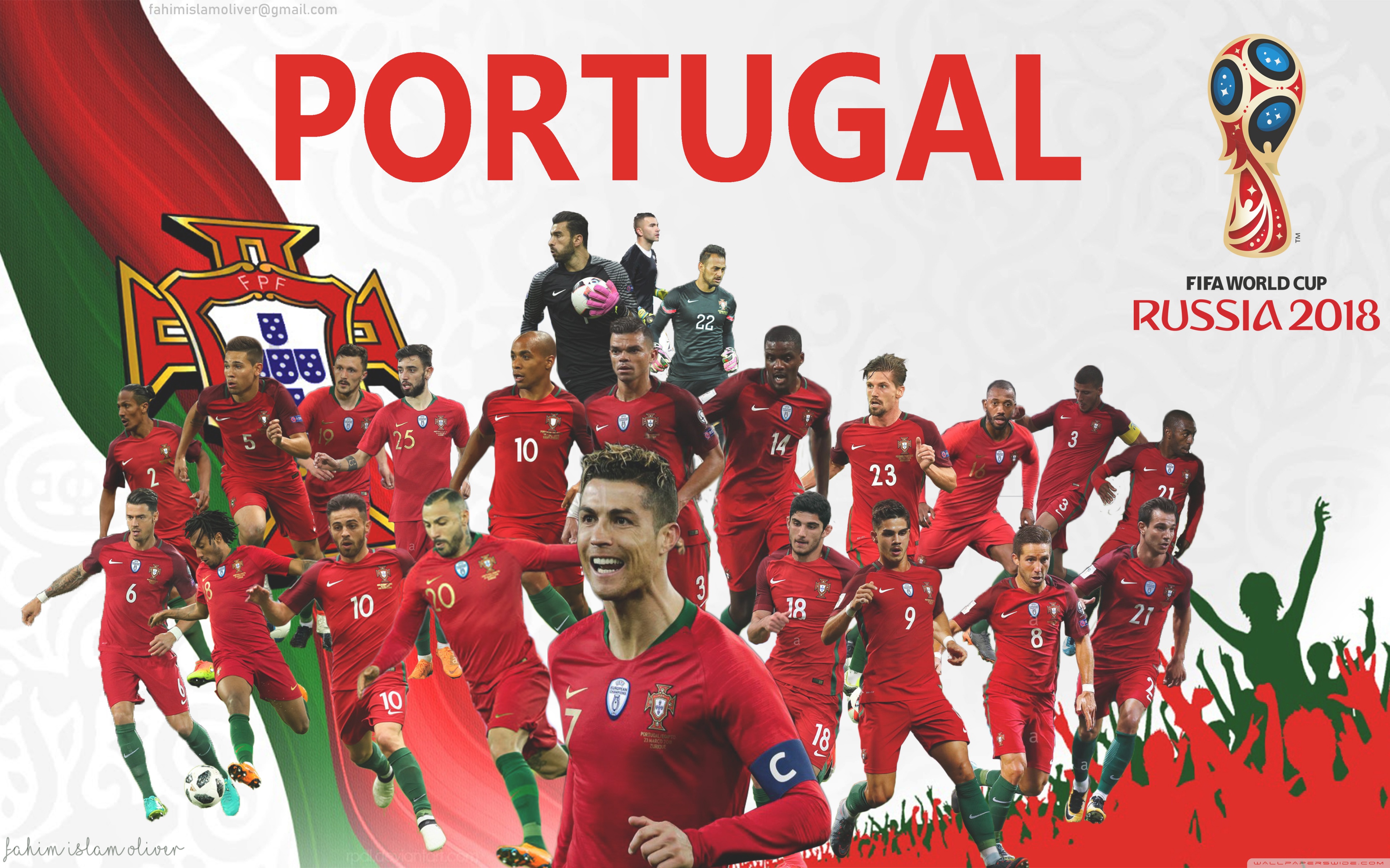 Portugal 2018 world cup 4K UHD Wallpaper for UltraHD Desktop and TV