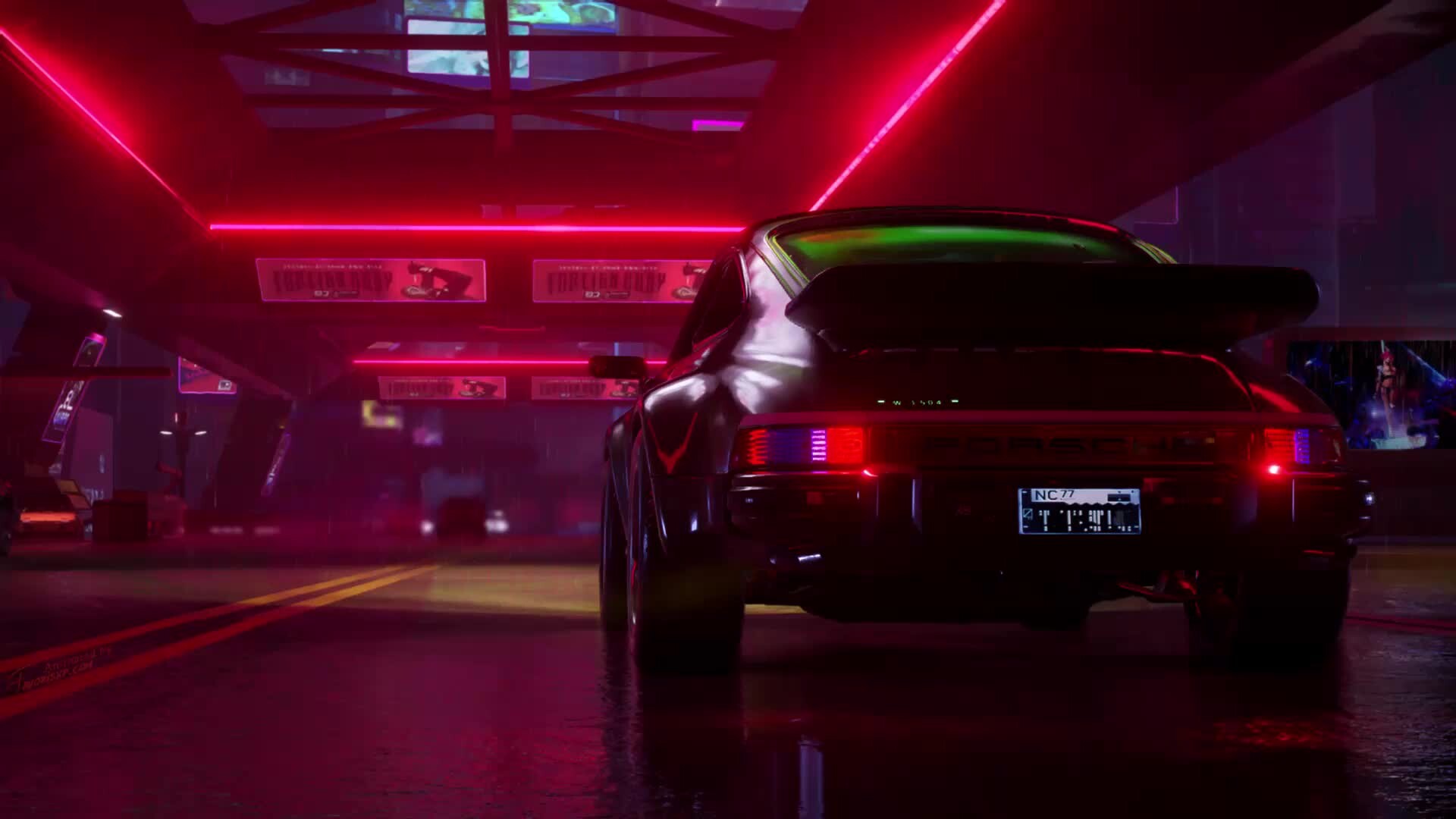 Porsche 911 Turbo animated Wallpaper