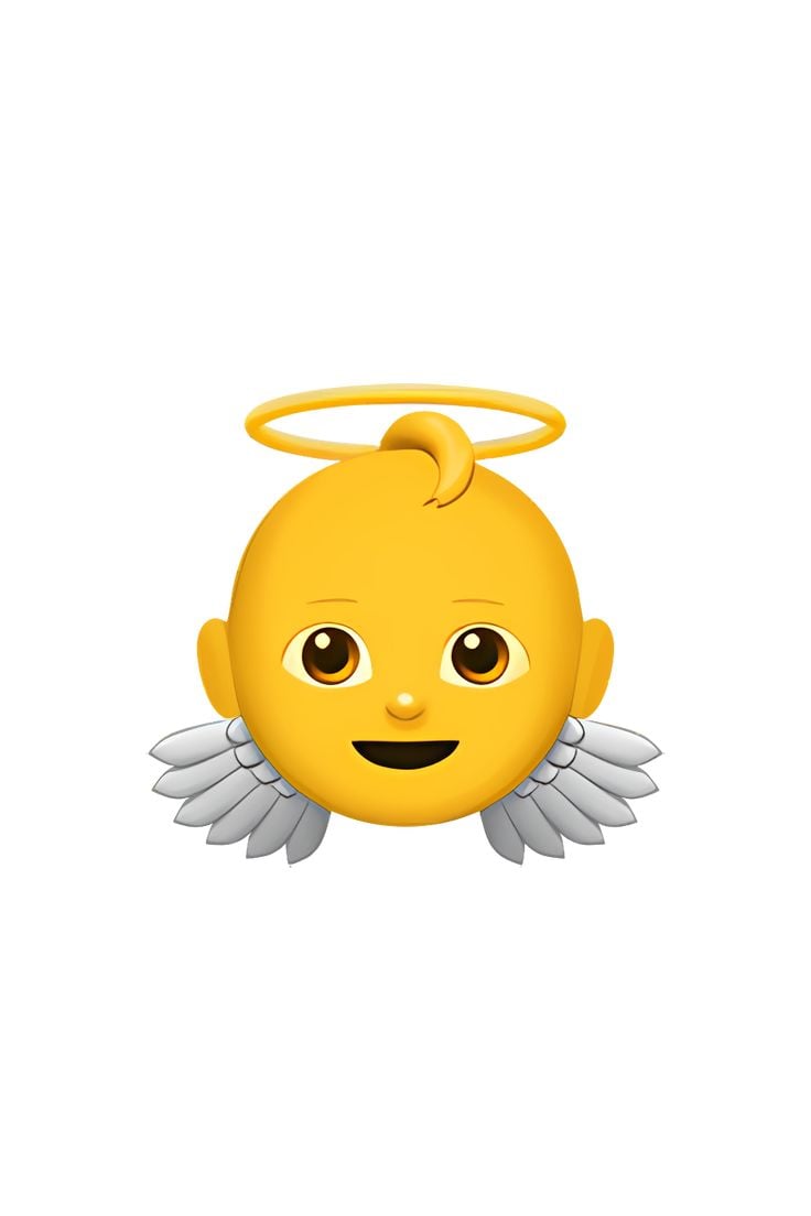 Adorable Baby Angel Emoji