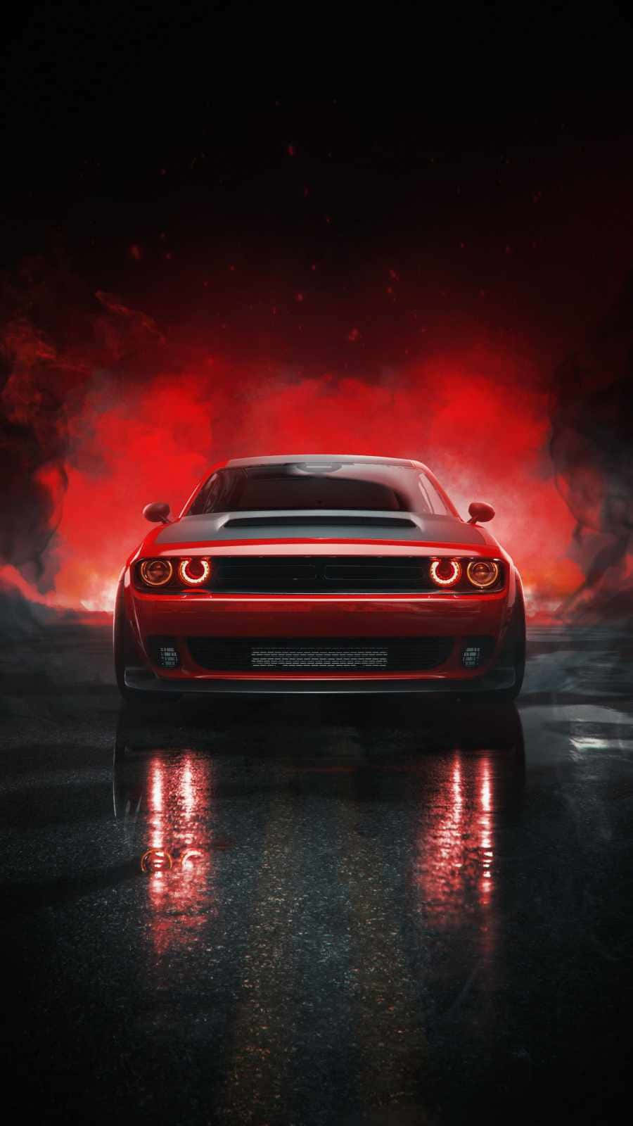 Download Style meets speed with the Hellcat iPhone Wallpaper