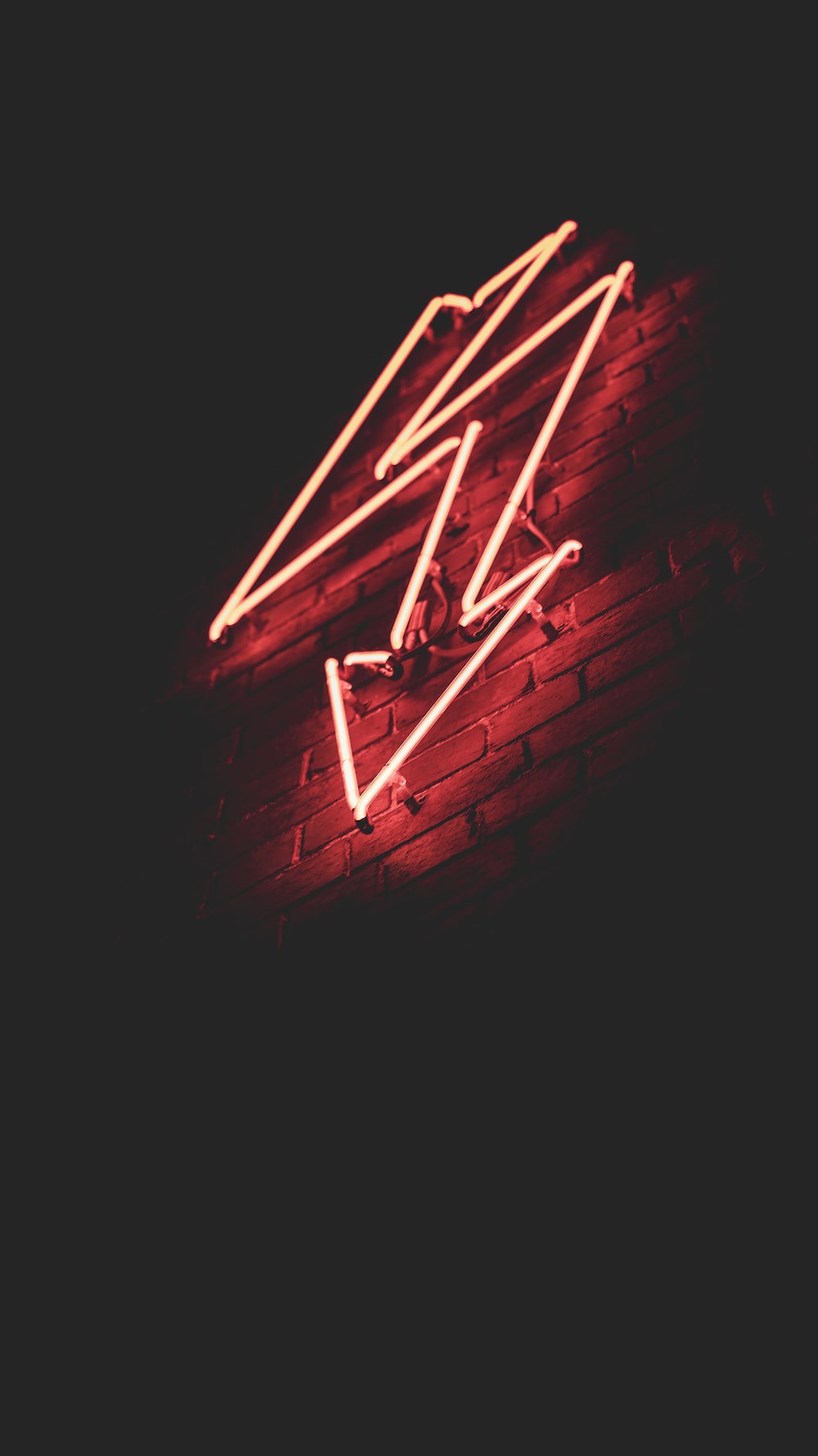 Red neon light signage photo