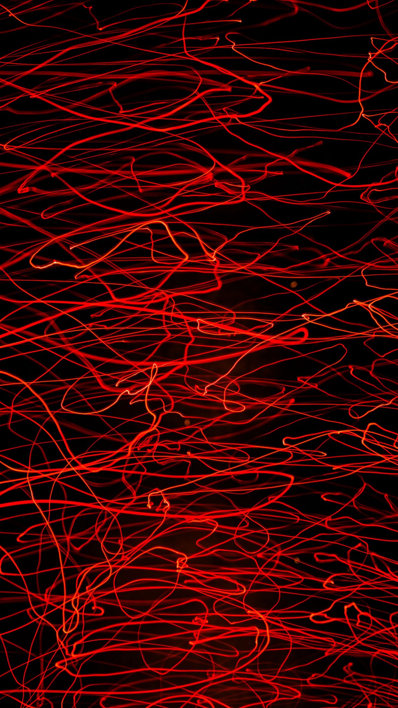 Download wallpaper 1350x2400 lines, chaos, freezelight, red, neon iphone 8+/7+/6s+/for parallax HD background