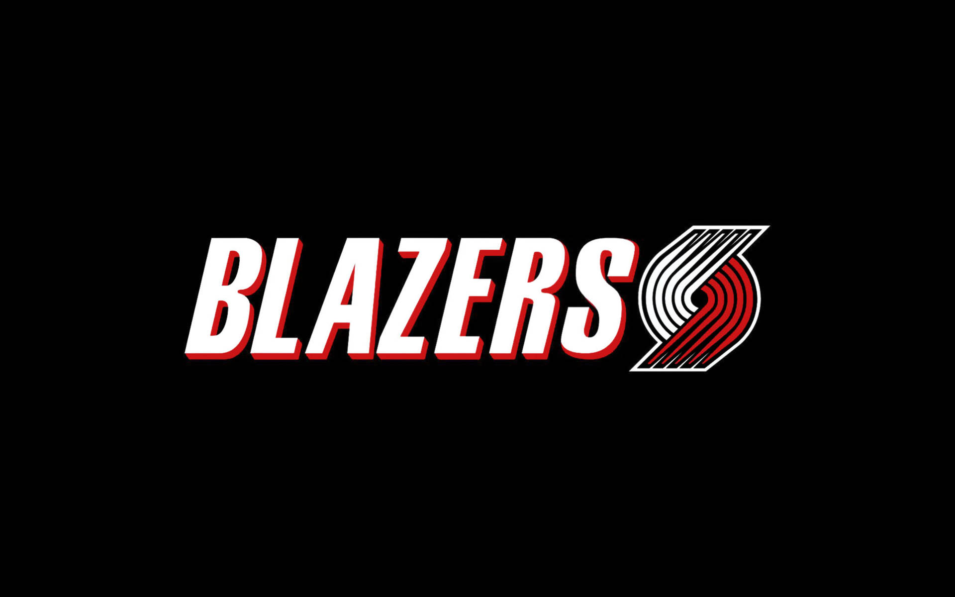Download Portland Trail Blazers Logo on a Black Backdrop Wallpaper